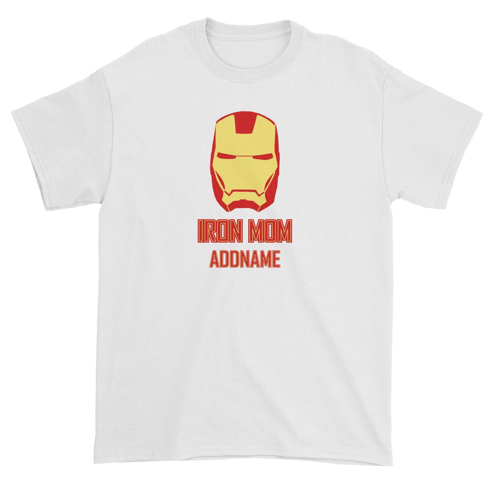 Superhero Iron Mom Addname Unisex T-Shirt  Matching Family Personalizable Designs