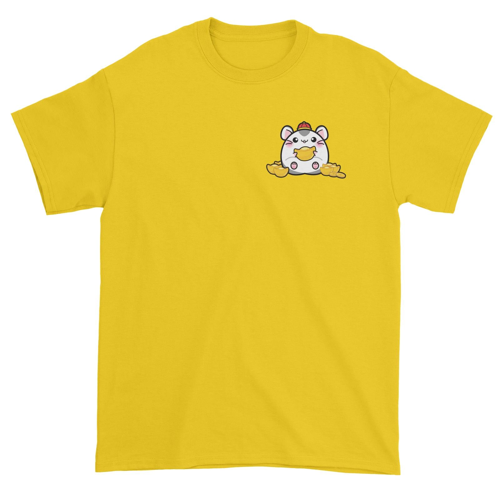 Prosperous Pocket Mouse Series Golden Jim Wishes Happy Prosperity Unisex T-Shirt