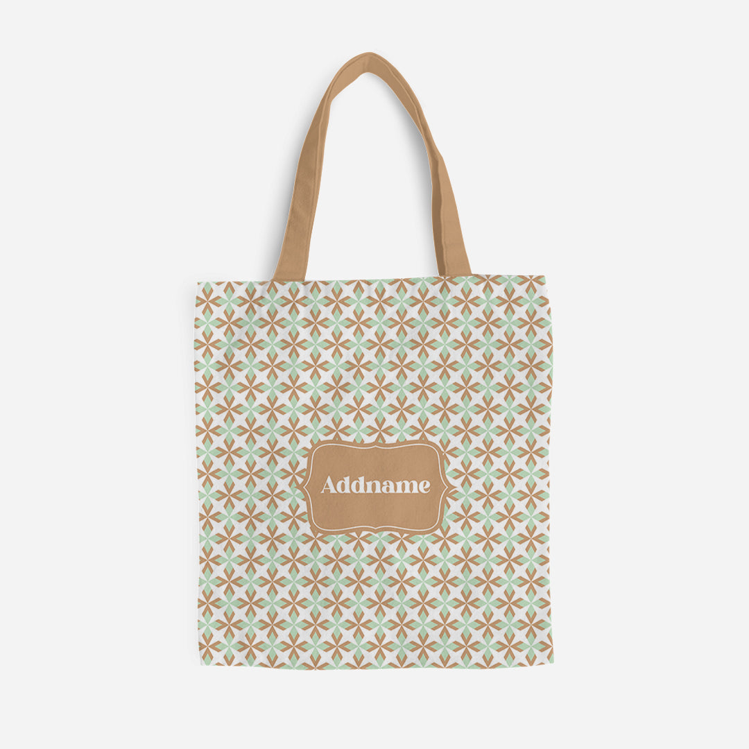 Ixora Series Full Print Canvas Bag - Brown