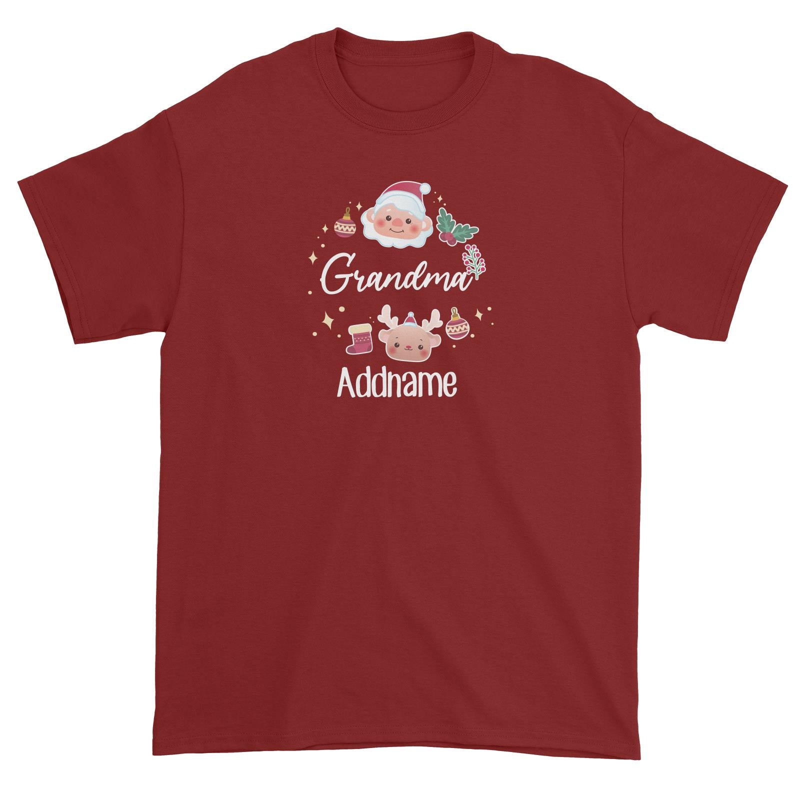 Christmas Cute Wreath Grandma Unisex T-Shirt