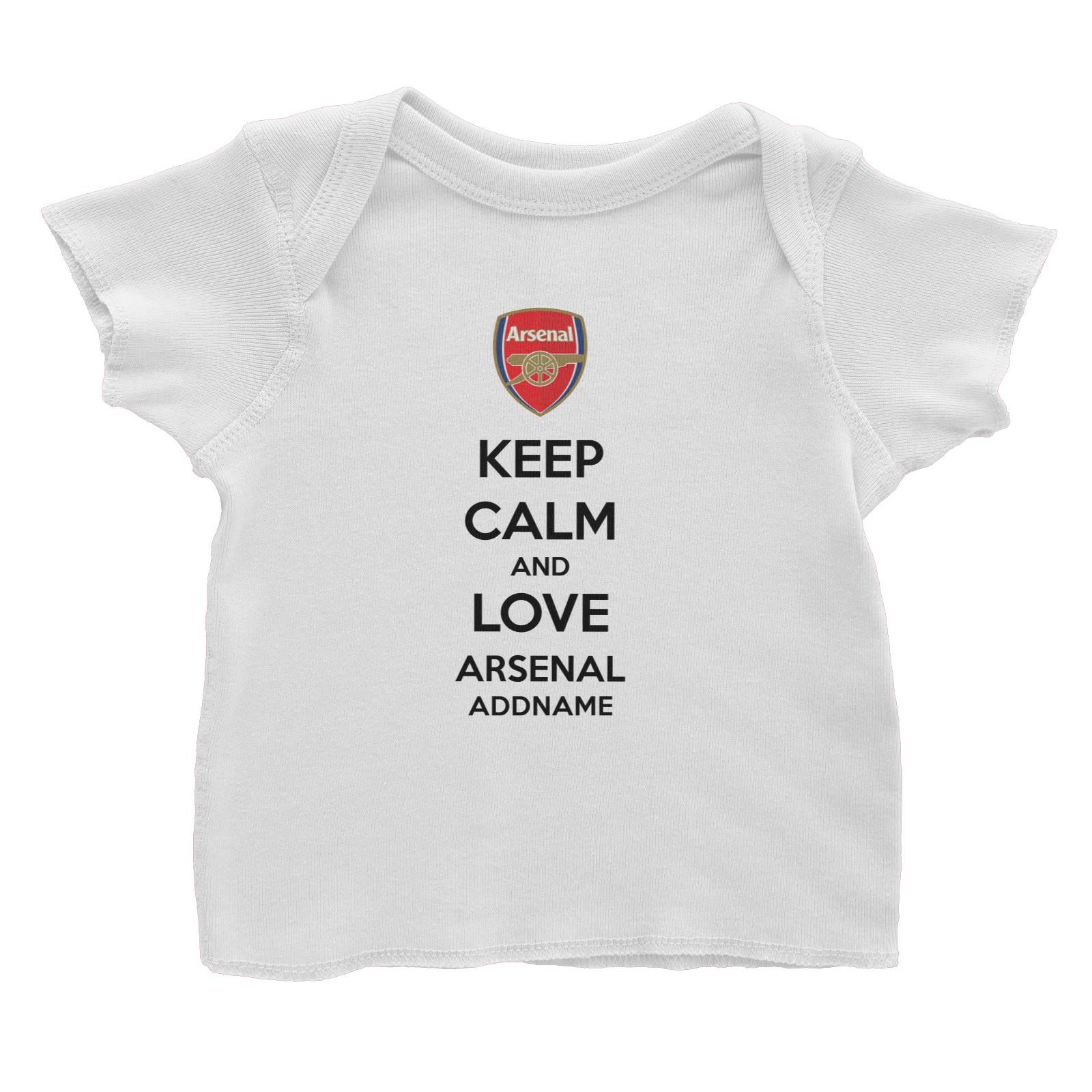 Arsenal Football Keep Calm And Love Series Addname Baby T-Shirt