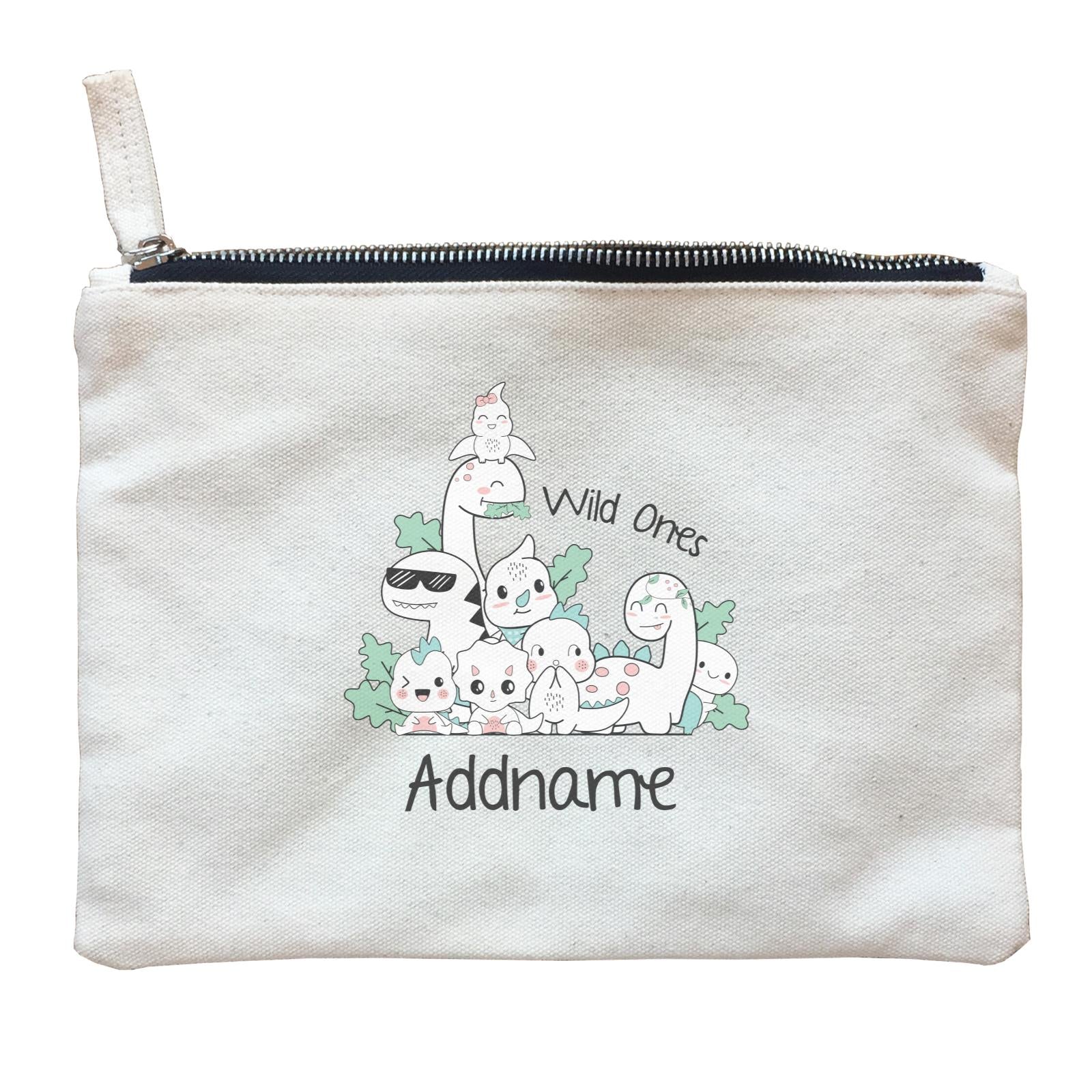 Cute Animals And Friends Series Cute Little Dinosaur Wild Ones Addname Zipper Pouch