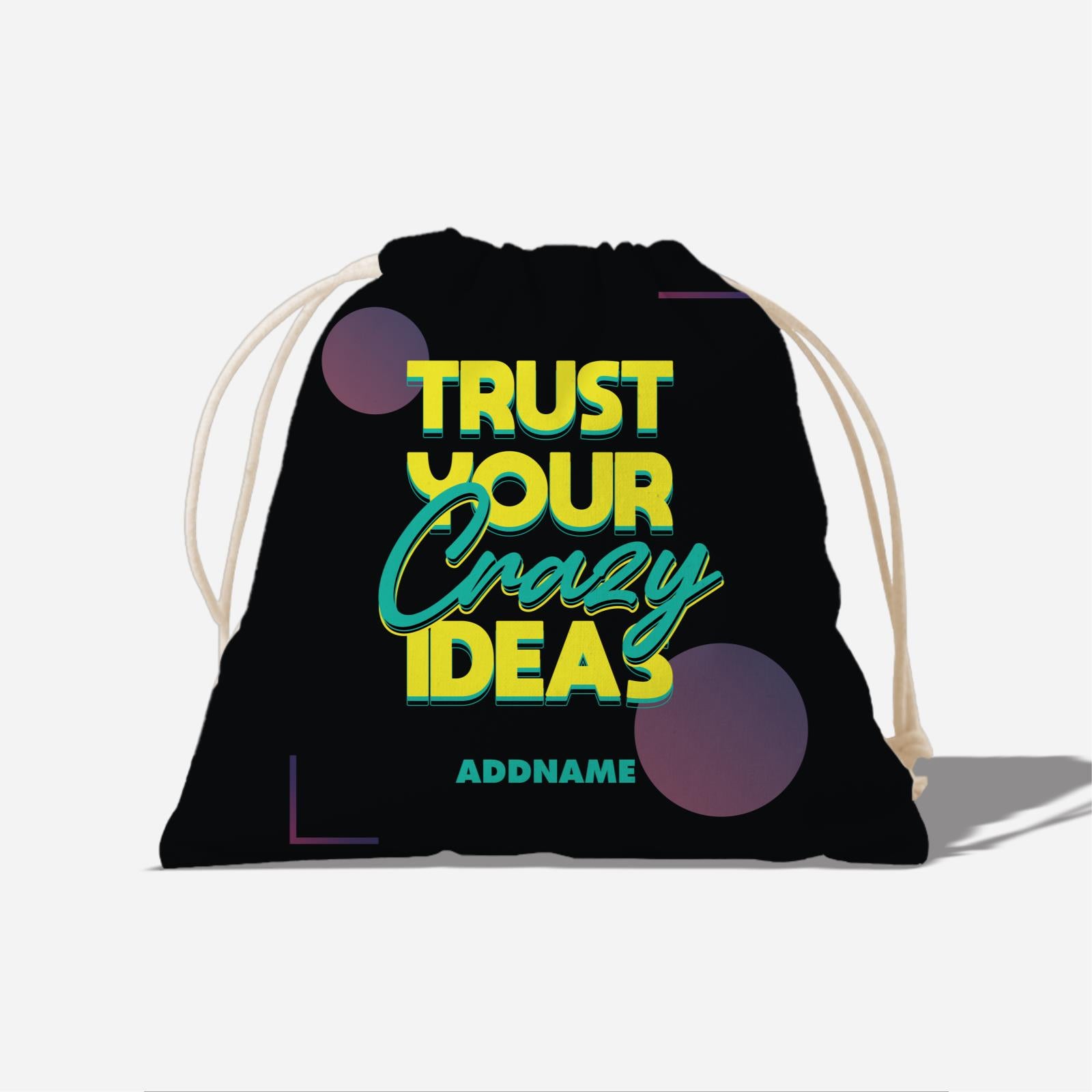 Be Confident Series Satchel - Trust Your Crazy Idea - Black