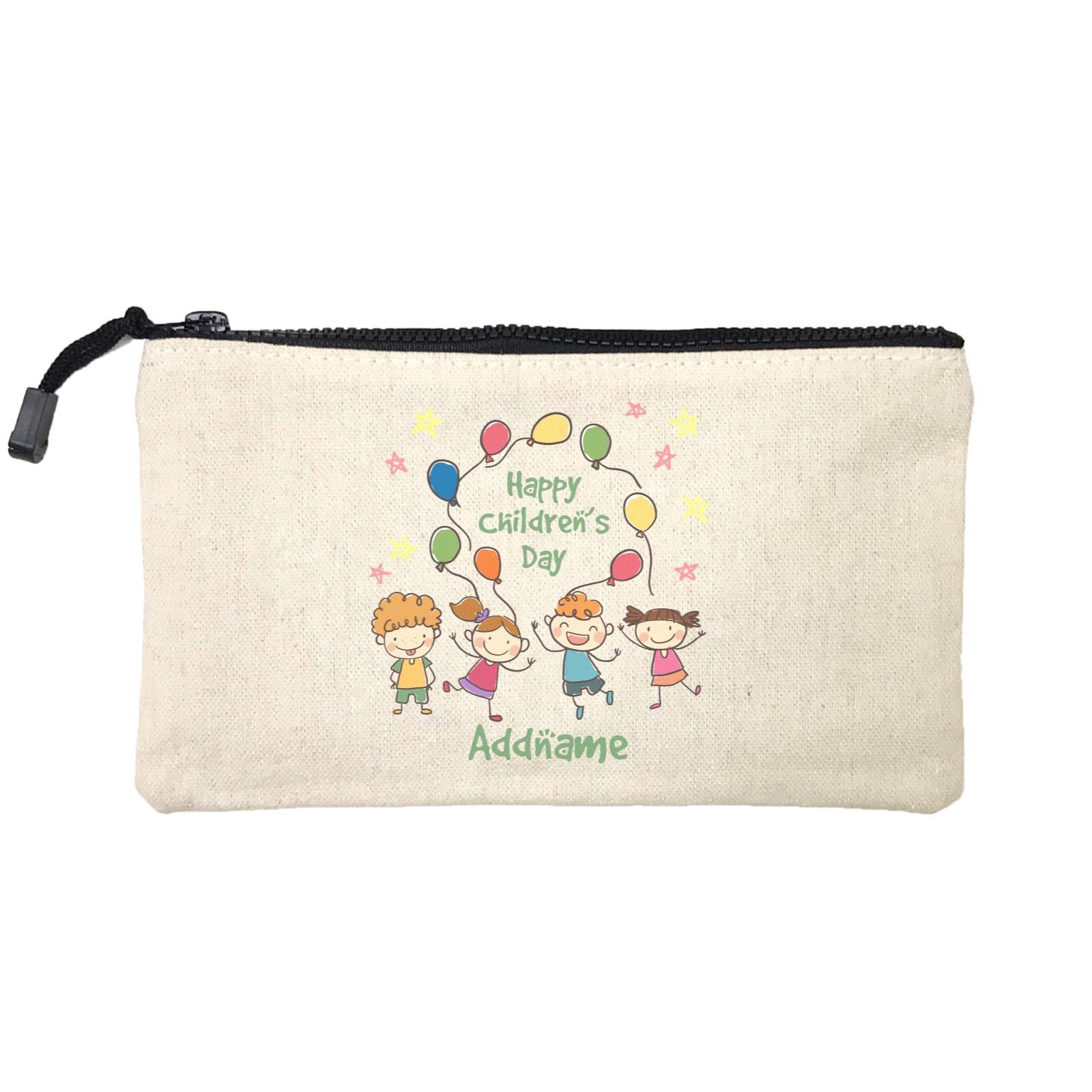 Children's Day Gift Series Four Cute Children With Balloons Addname SP Stationery Pouch
