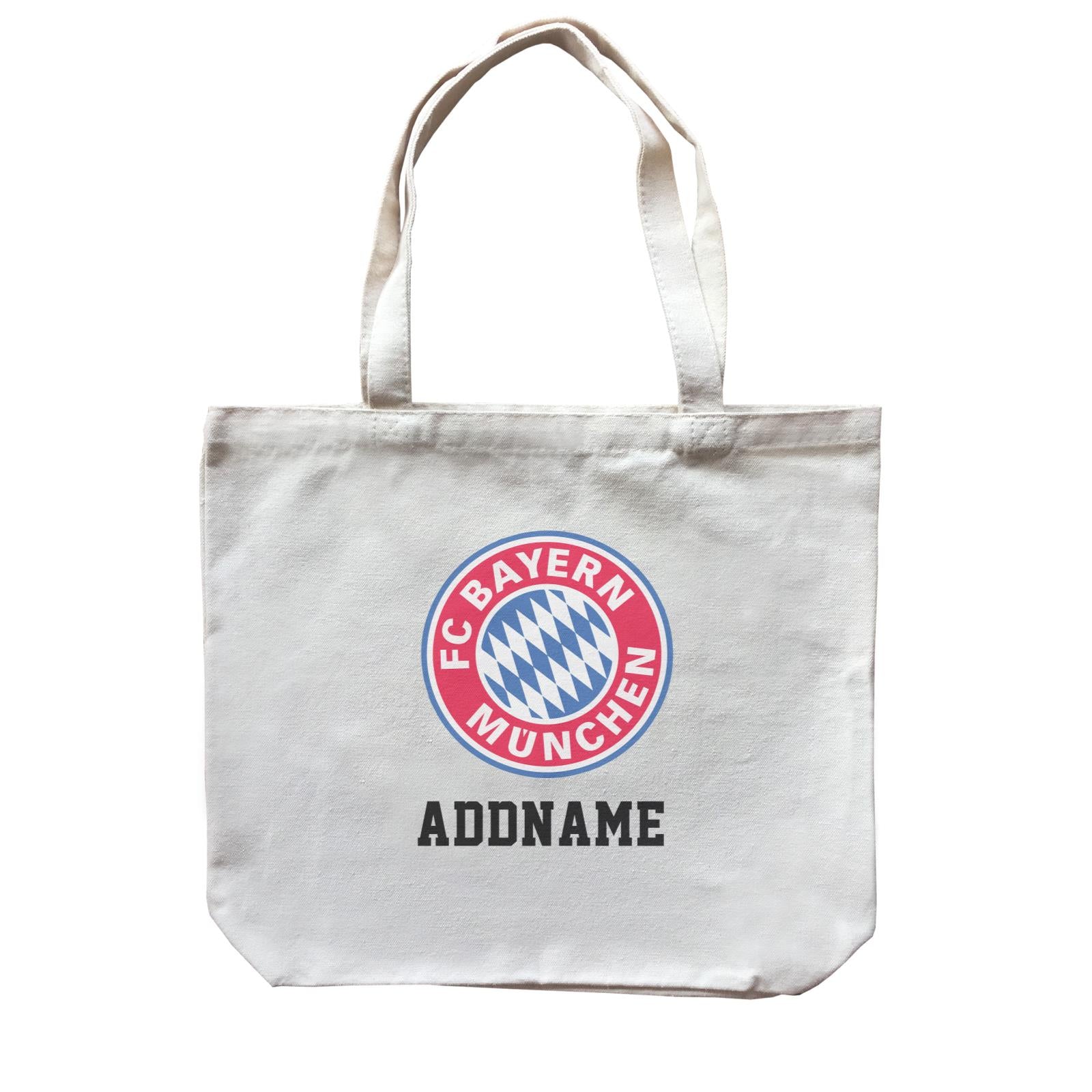 FC Bayern Football Logo Addname Canvas Bag