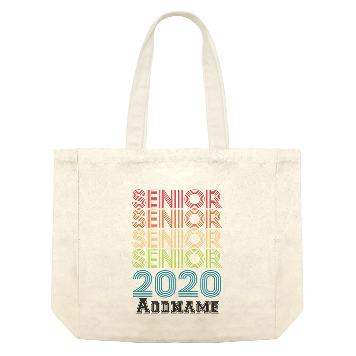 Graduation Series Senior in Rainbow Colors Shopping Bag