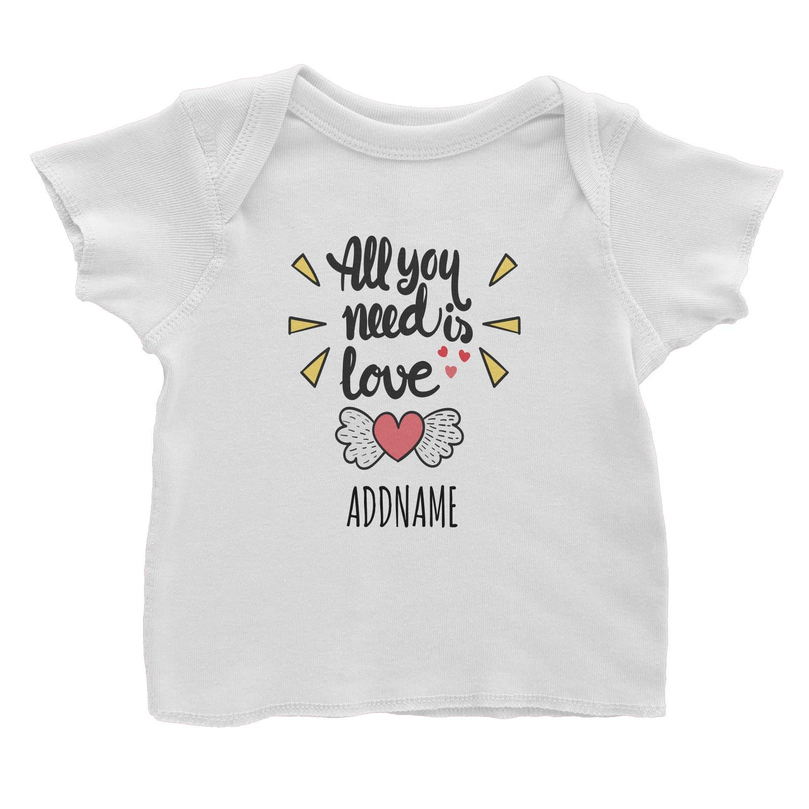 All You Need Is Love Heart Doodle White White Baby T-Shirt