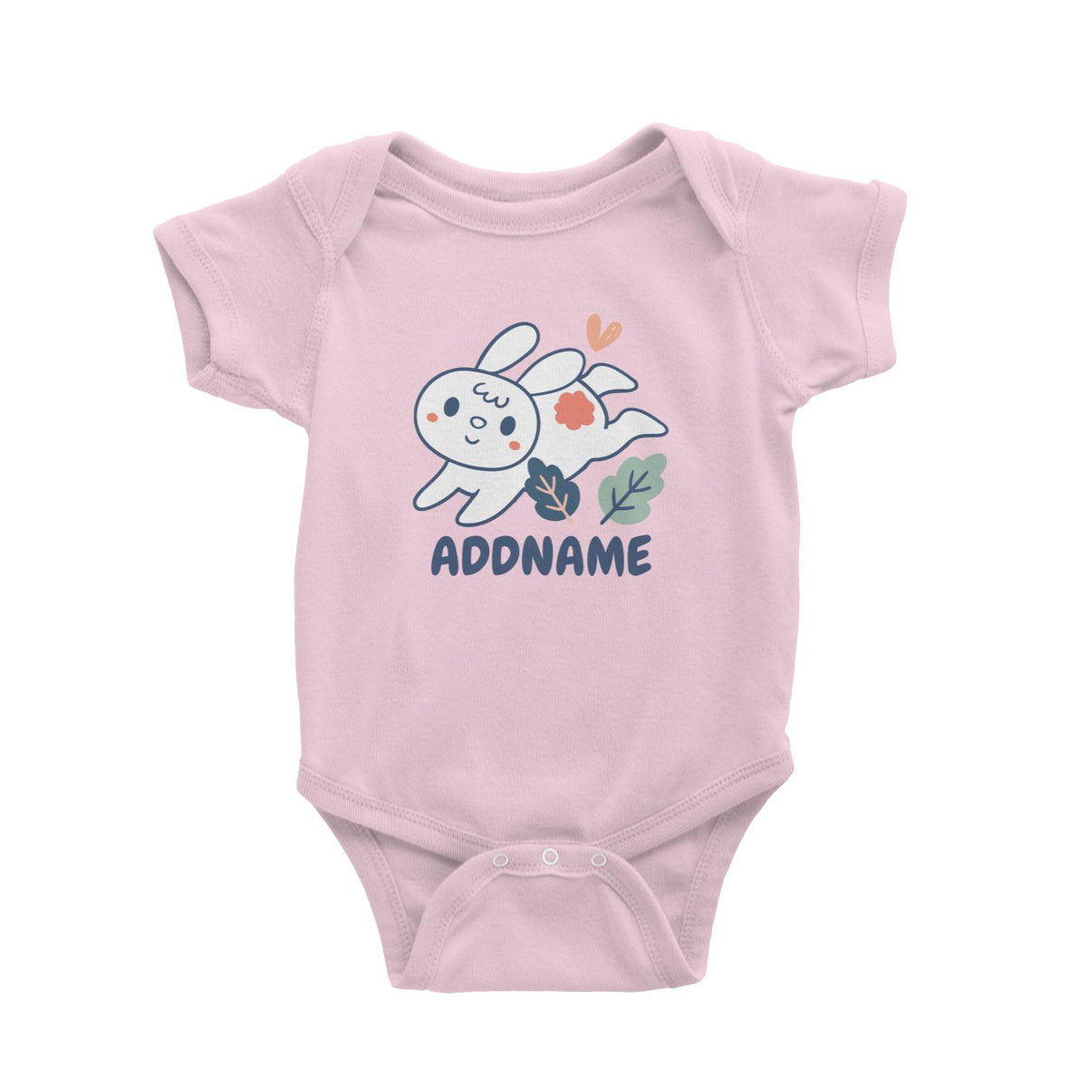 Super Cute Rabbit Running In Field Baby Romper