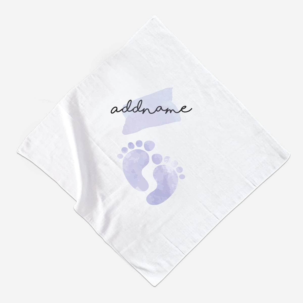 Footprint Boy Muslin Square