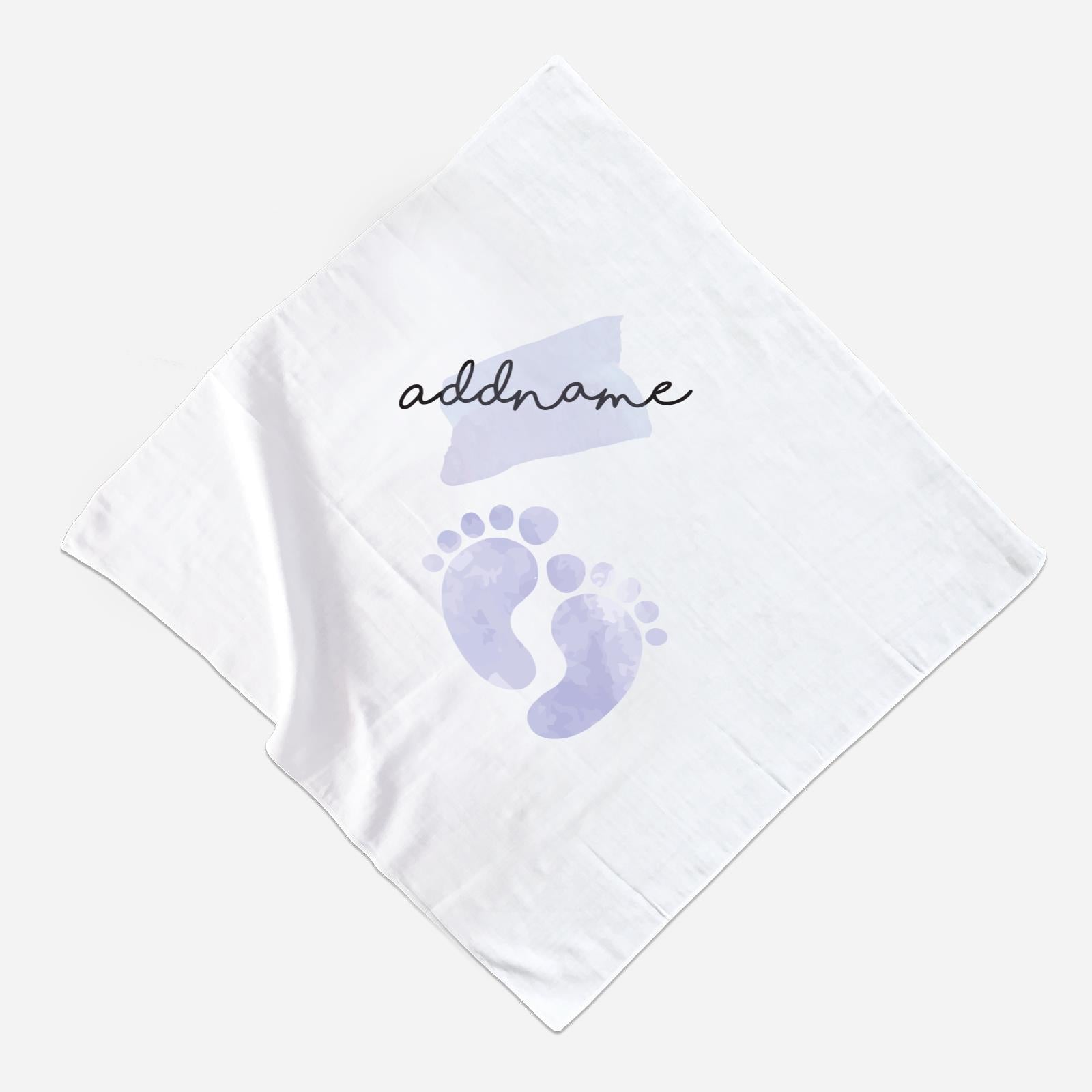 Footprint Boy Muslin Square