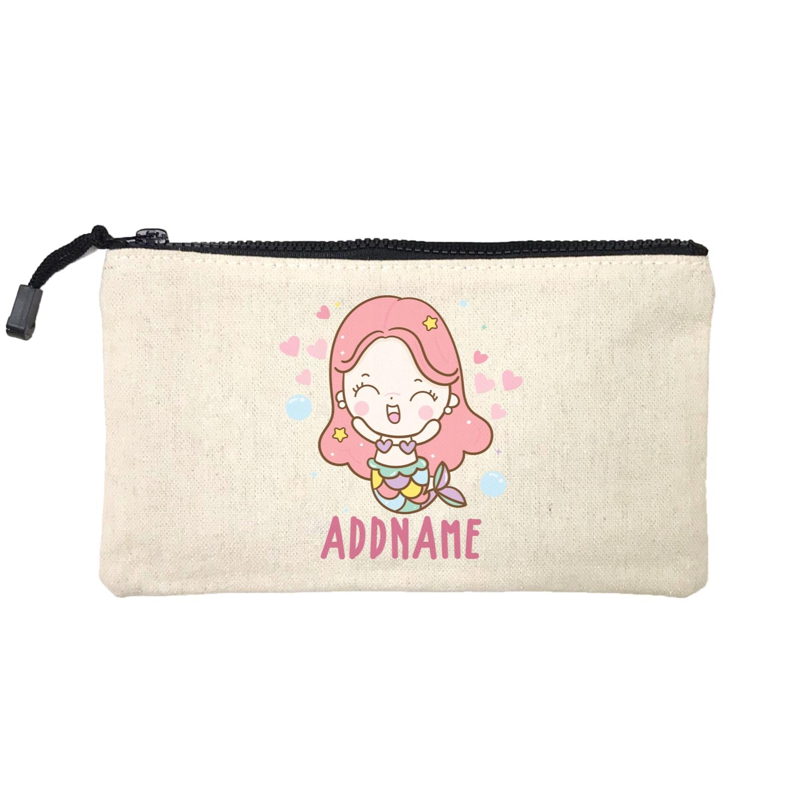 Unicorn And Princess Series Cute Happy Mermaid Girl Addname Mini Accessories Stationery Pouch