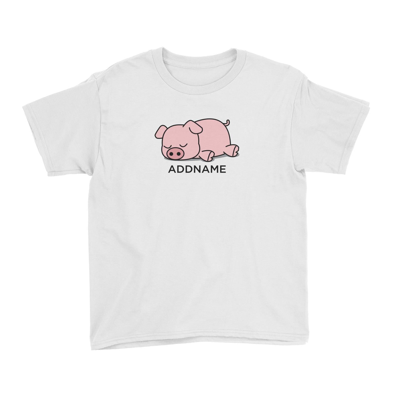 Lazy Pig Addname Kid's T-Shirt