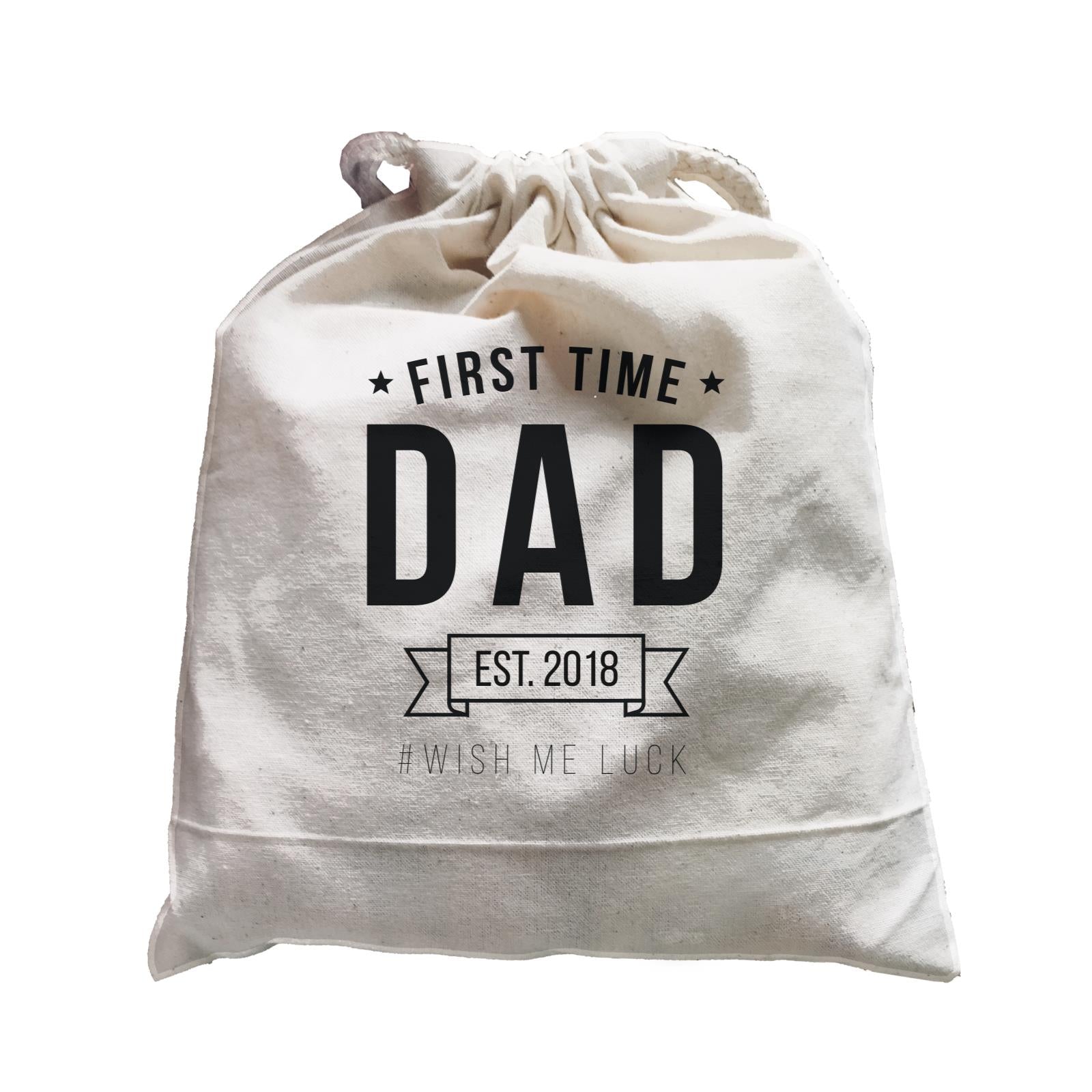 Father & Son First Time Dad With Date Hashtag Wish Me Luck Satchel