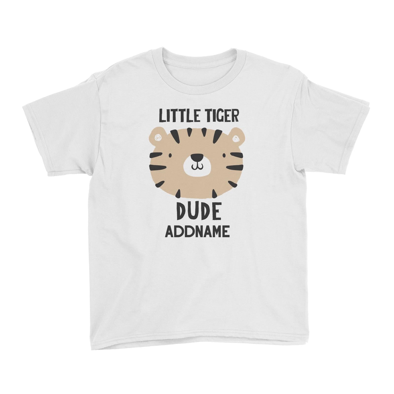 Little Tiger Dude Addname White Kid's T-Shirt