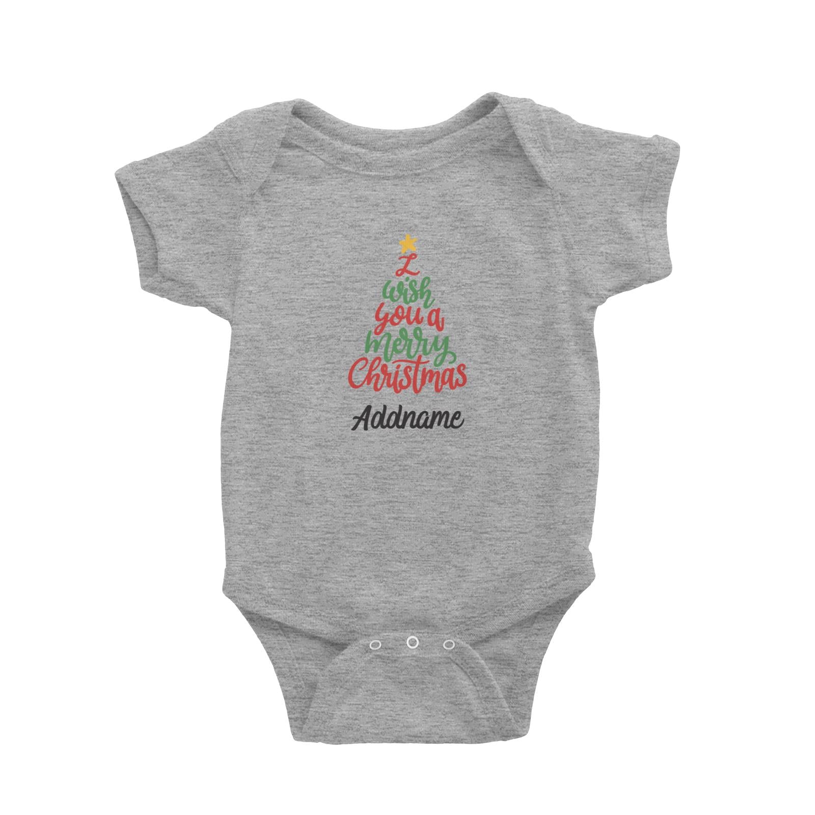 Christmas Series I Wish You A Merry Christmas Tree Baby Romper