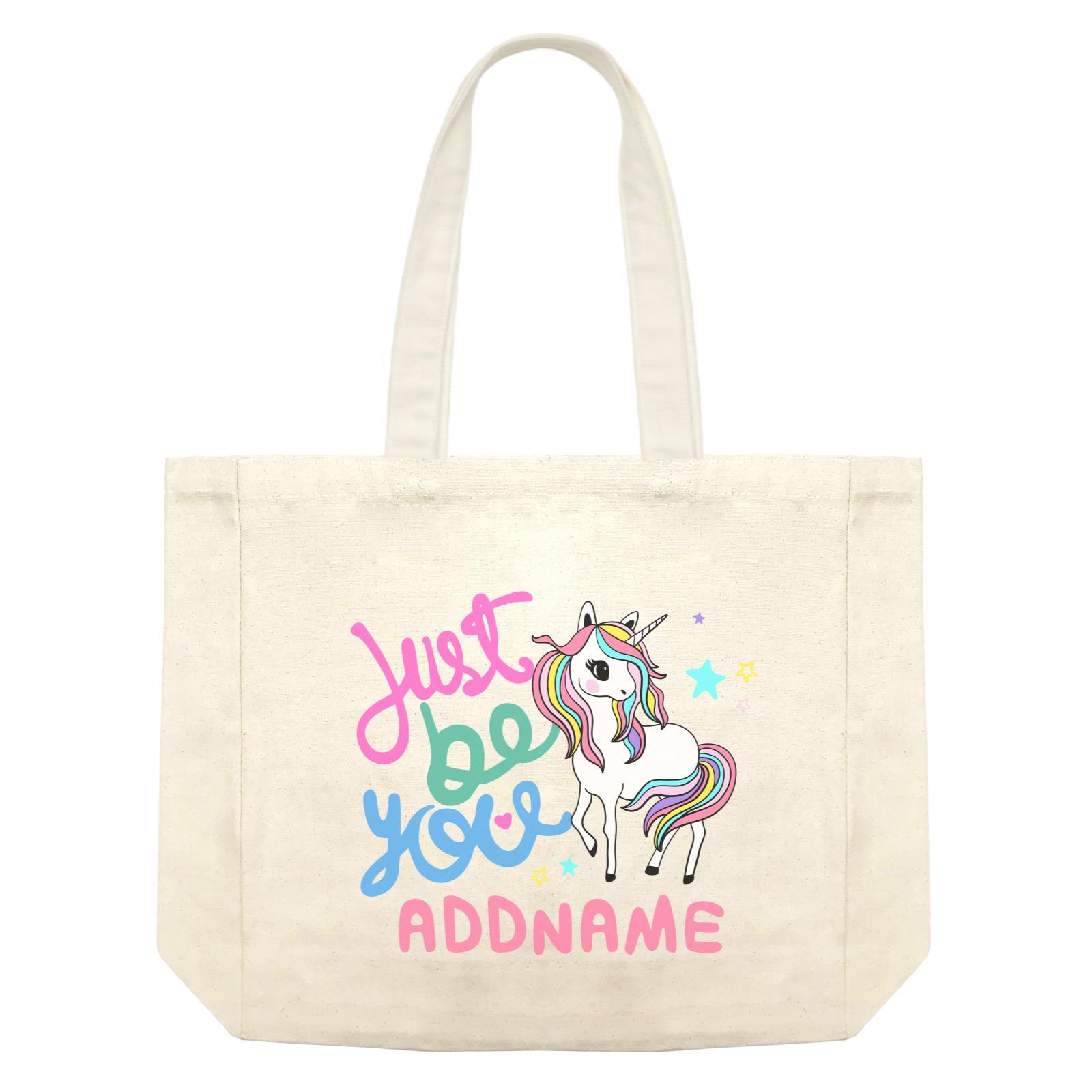Children's Day Gift Series Just Be You Cute Unicorn Addname Shopping Bag
