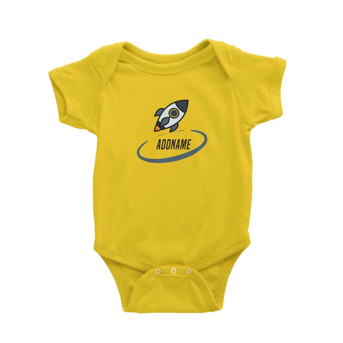 Birthday Rocket To Galaxy Moon And Star Addname Baby Romper