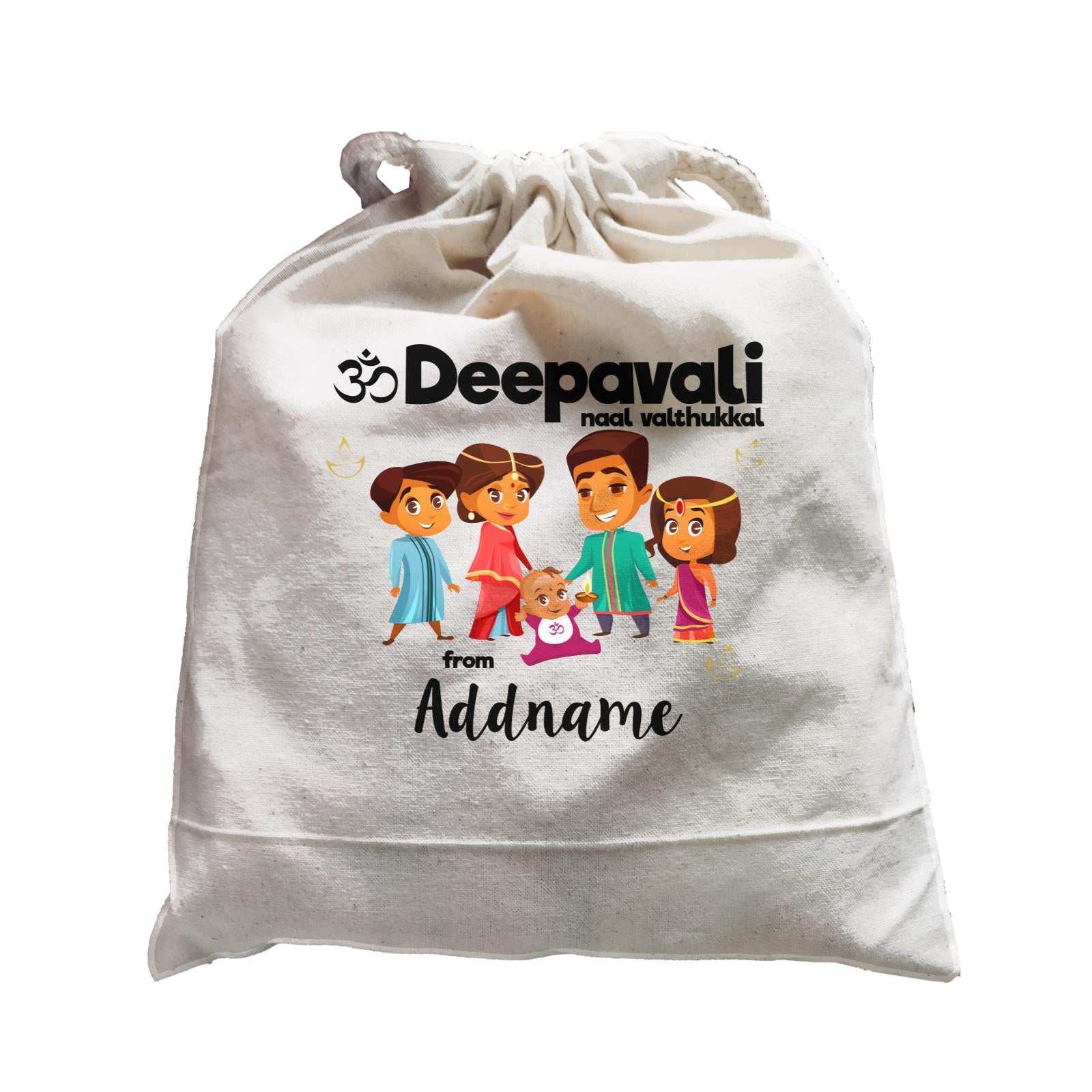 Cute Family Of Five OM Deepavali From Addname Satchel