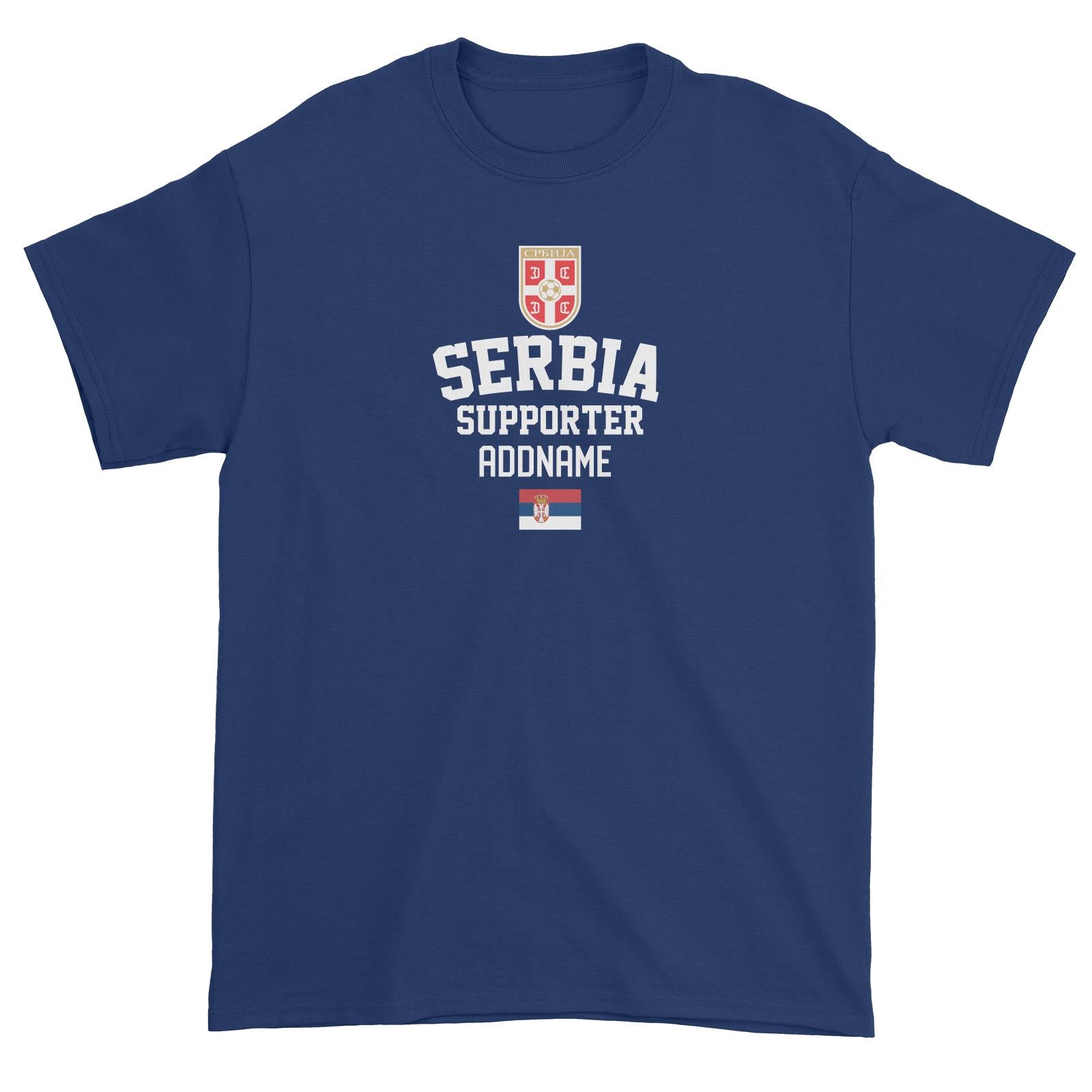 Serbia Supporter World Cup Addname Unisex T-Shirt