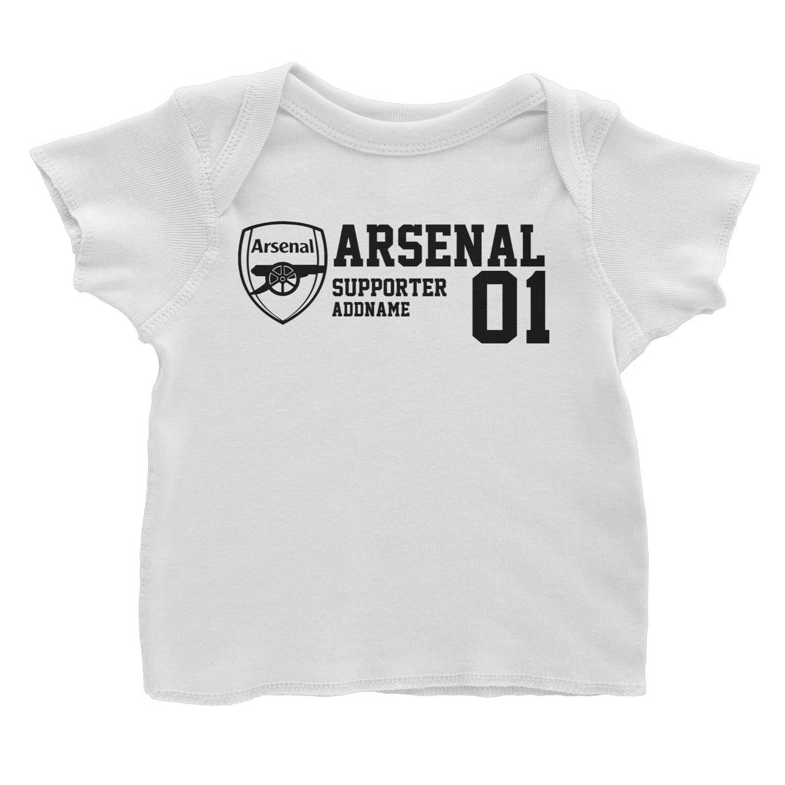Arsenal Football Logo Supporter Addname Baby T-Shirt