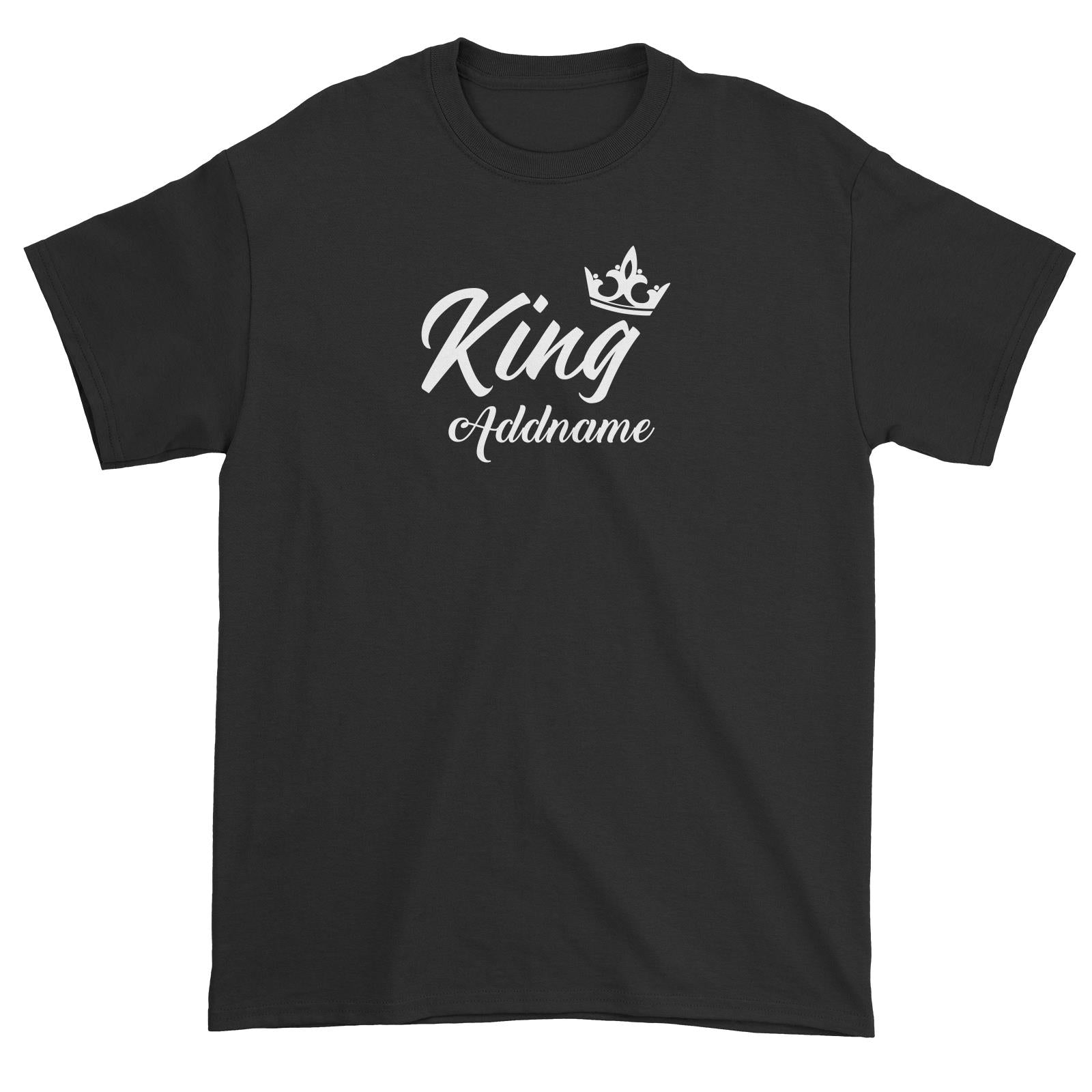 Valentine's Crown King Addname Unisex T-Shirt