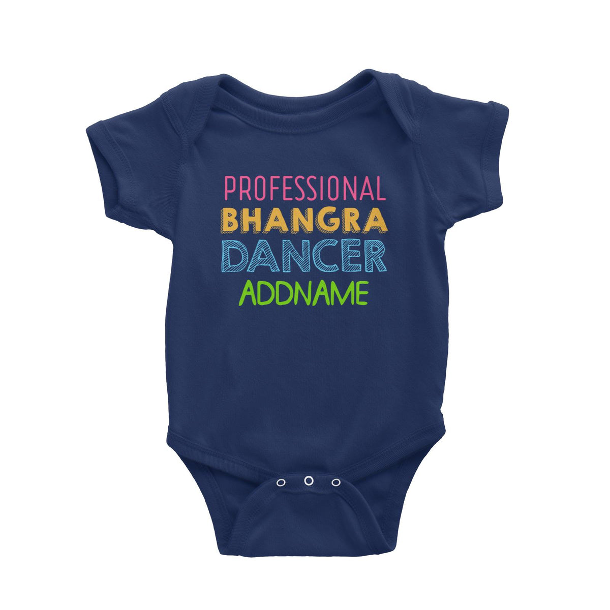 Professional Bhangra Dancer Addname Baby Romper