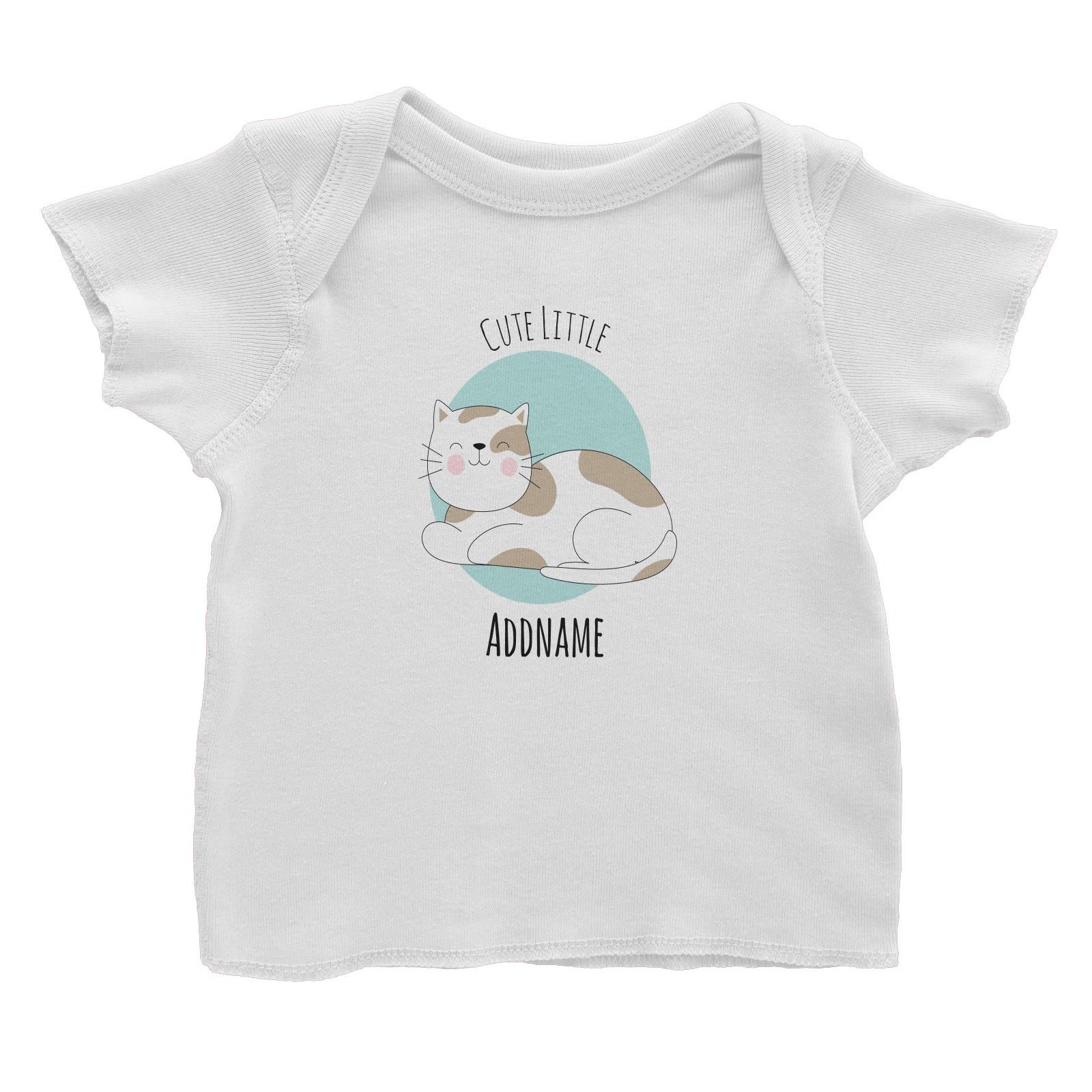 Sweet Animals Sketches Cat Cute Little Addname Baby T-Shirt