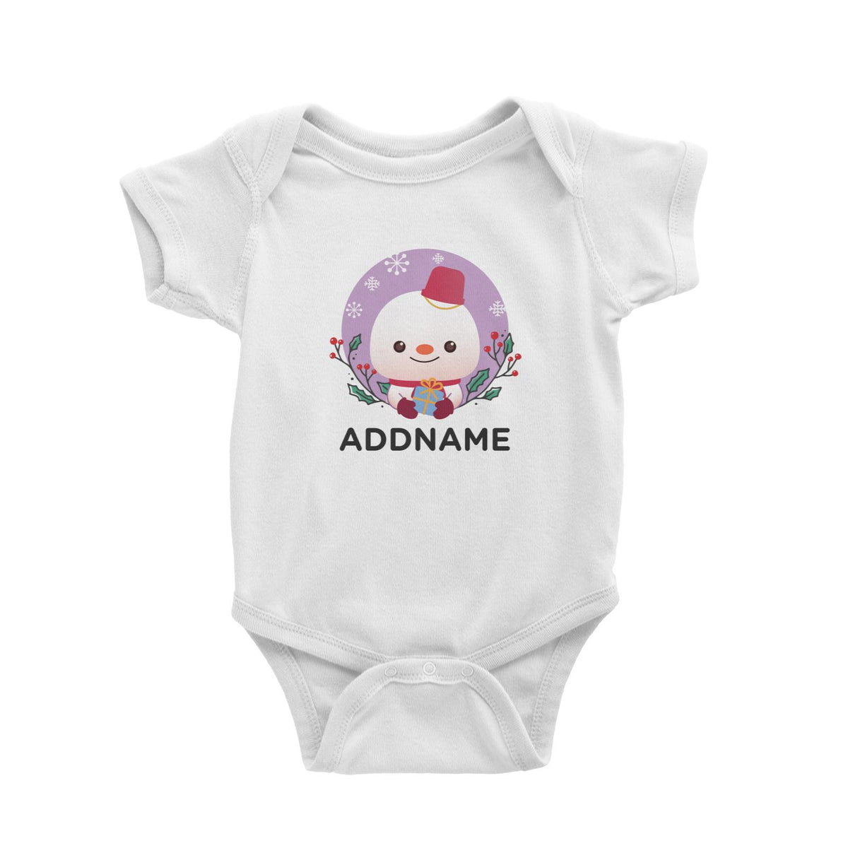 Christmas Cute Animal Series Cute Snowman Baby Romper