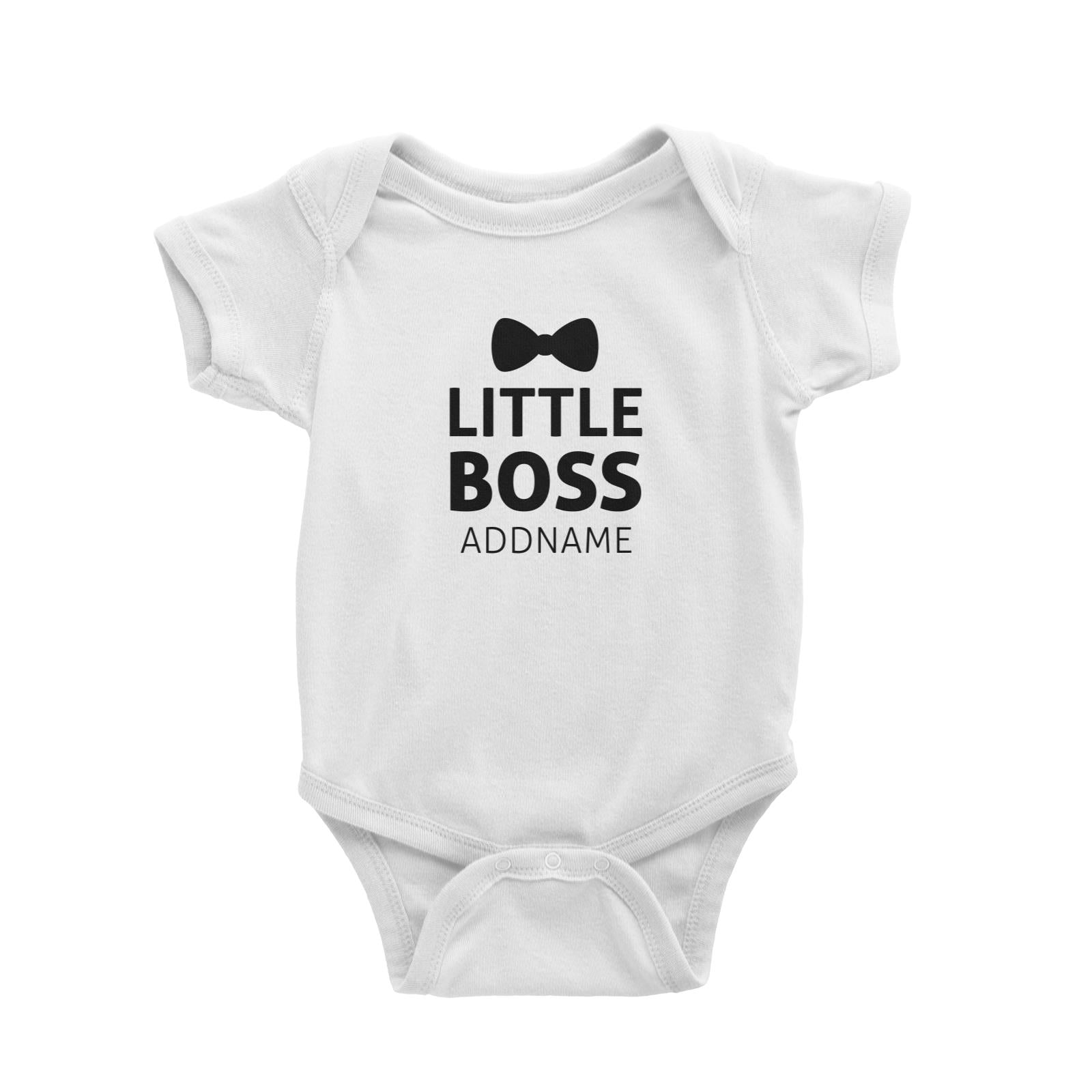 Little Boss With Bow Tie Baby Romper