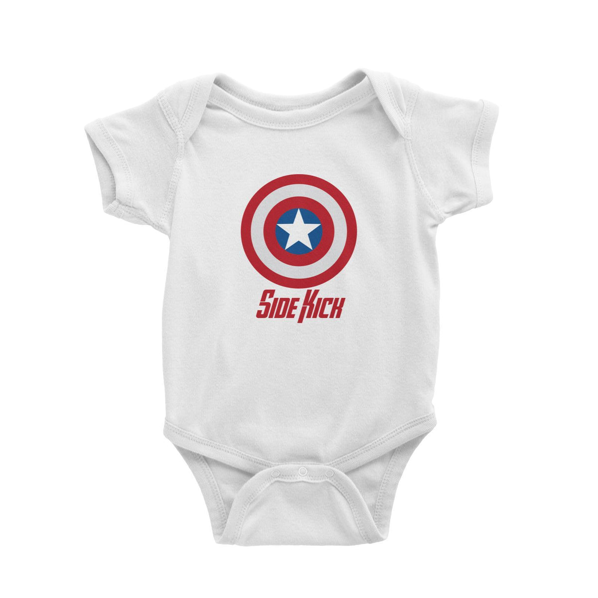 Superhero Shield Side Kick Baby Romper  Matching Family