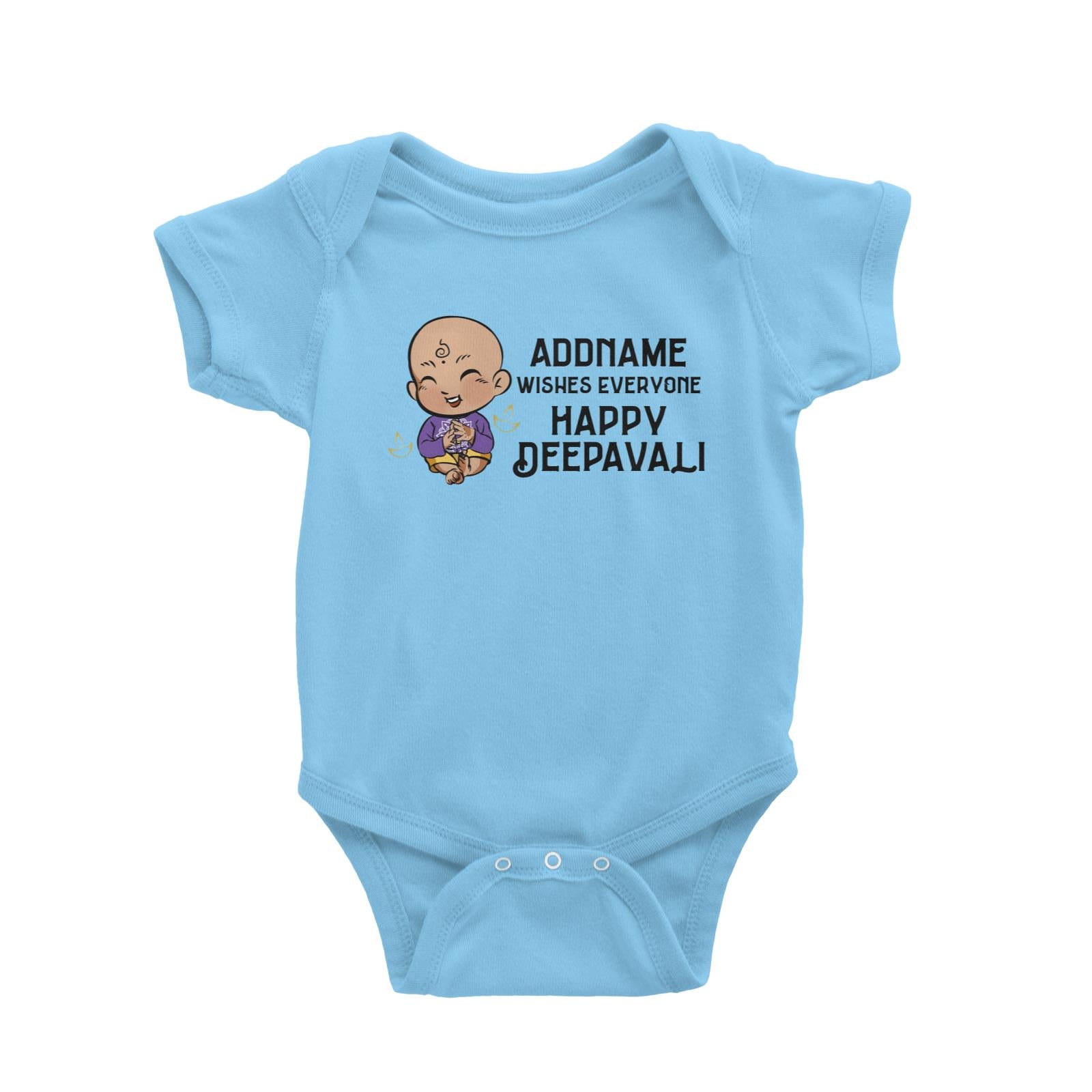 Deepavali Chibi Baby Boy Addname Wishes Everyone Deepavali Baby Romper