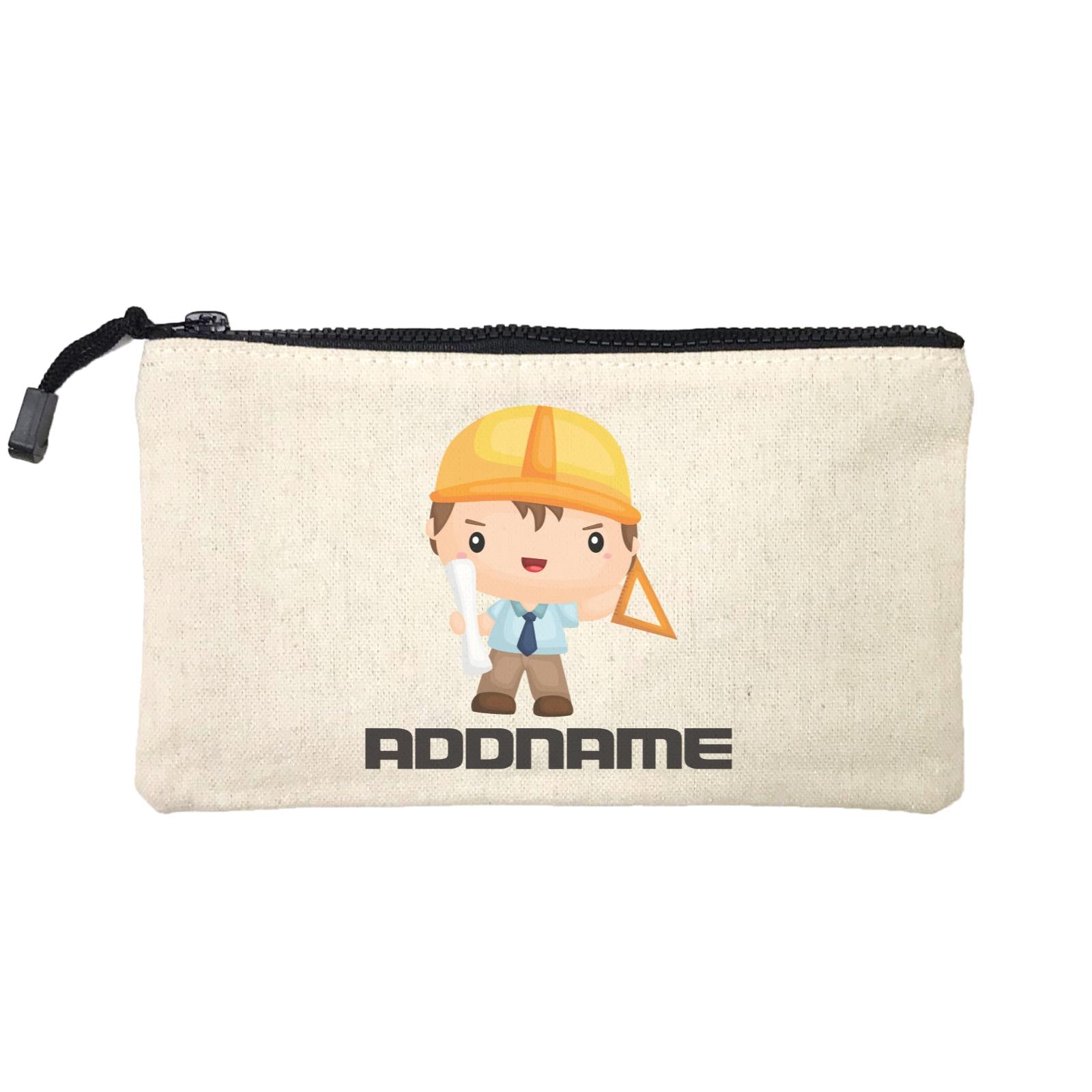 Birthday Construction Architect Boy In Work Addname Mini Accessories Stationery Pouch