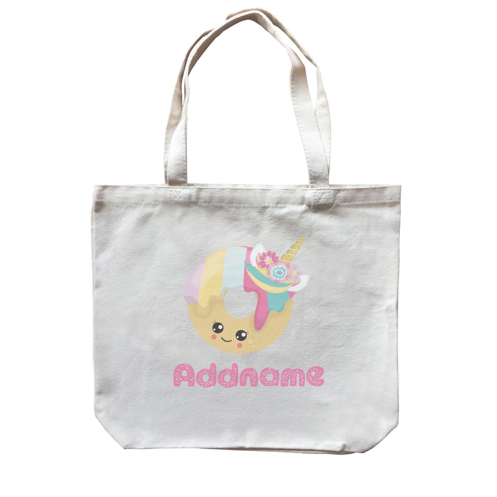 Magical Sweets Unicorn Donut Addname Canvas Bag