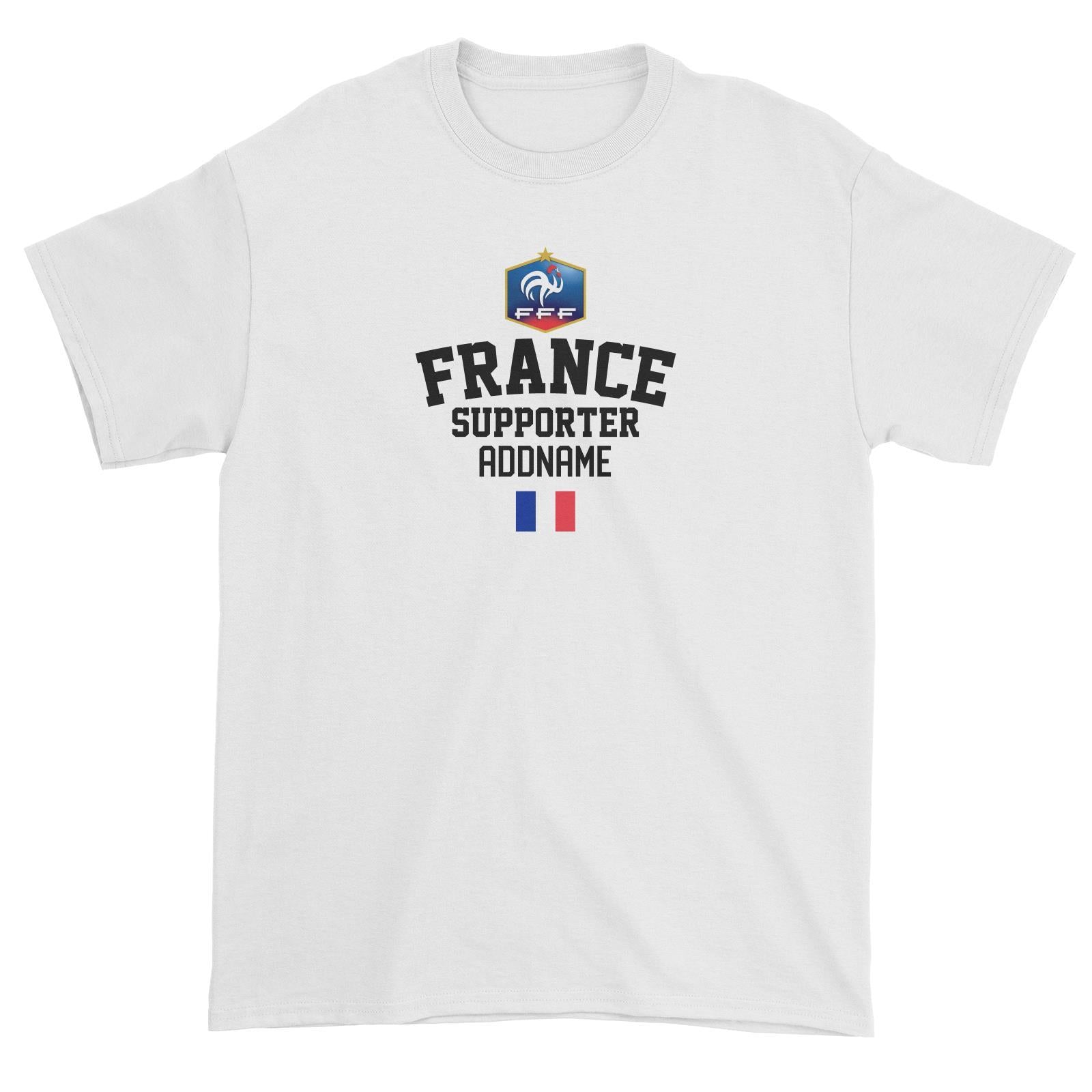 France Supporter World Cup Addname Unisex T-Shirt