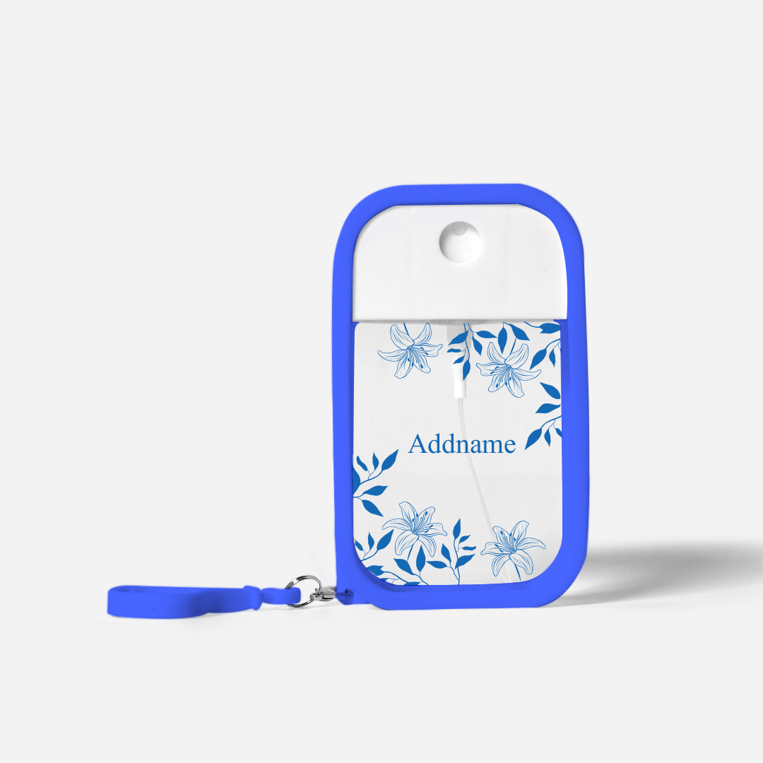 Refillable Hand Sanitizer with Personalisation - Lily Royal Blue