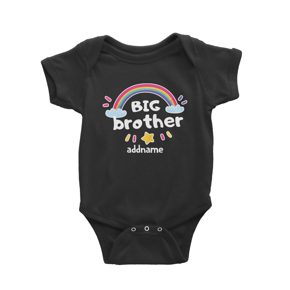 Cute Rainbow Big Brother Baby Romper