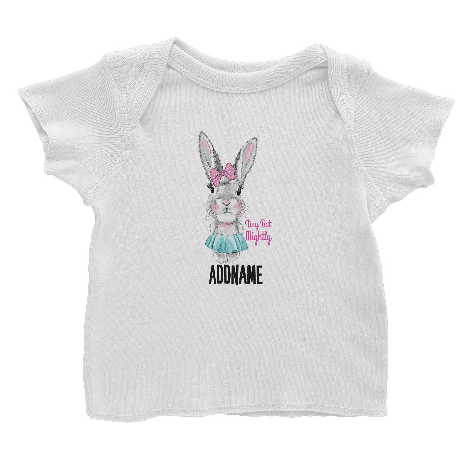 Cool Vibrant Series Tiny But Mightly Bunny Addname Baby T-Shirt [SALE]