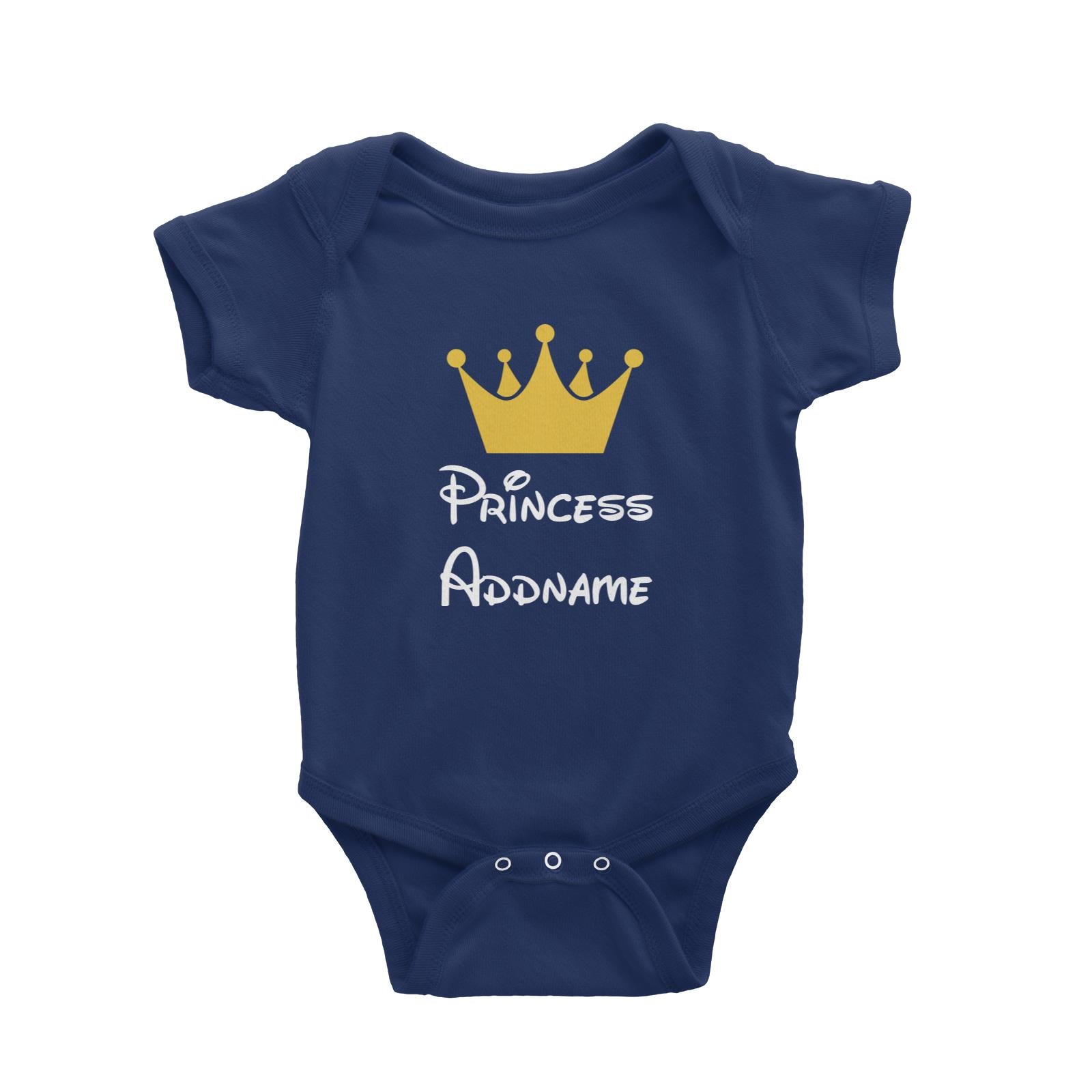 Royal Princess with Tiara Addname Baby Romper