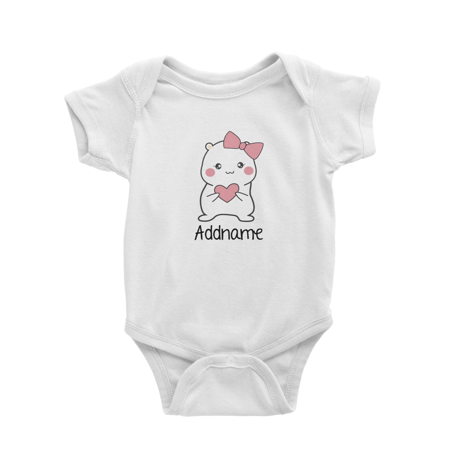 Cute Hamster Mommy Addname Baby Romper