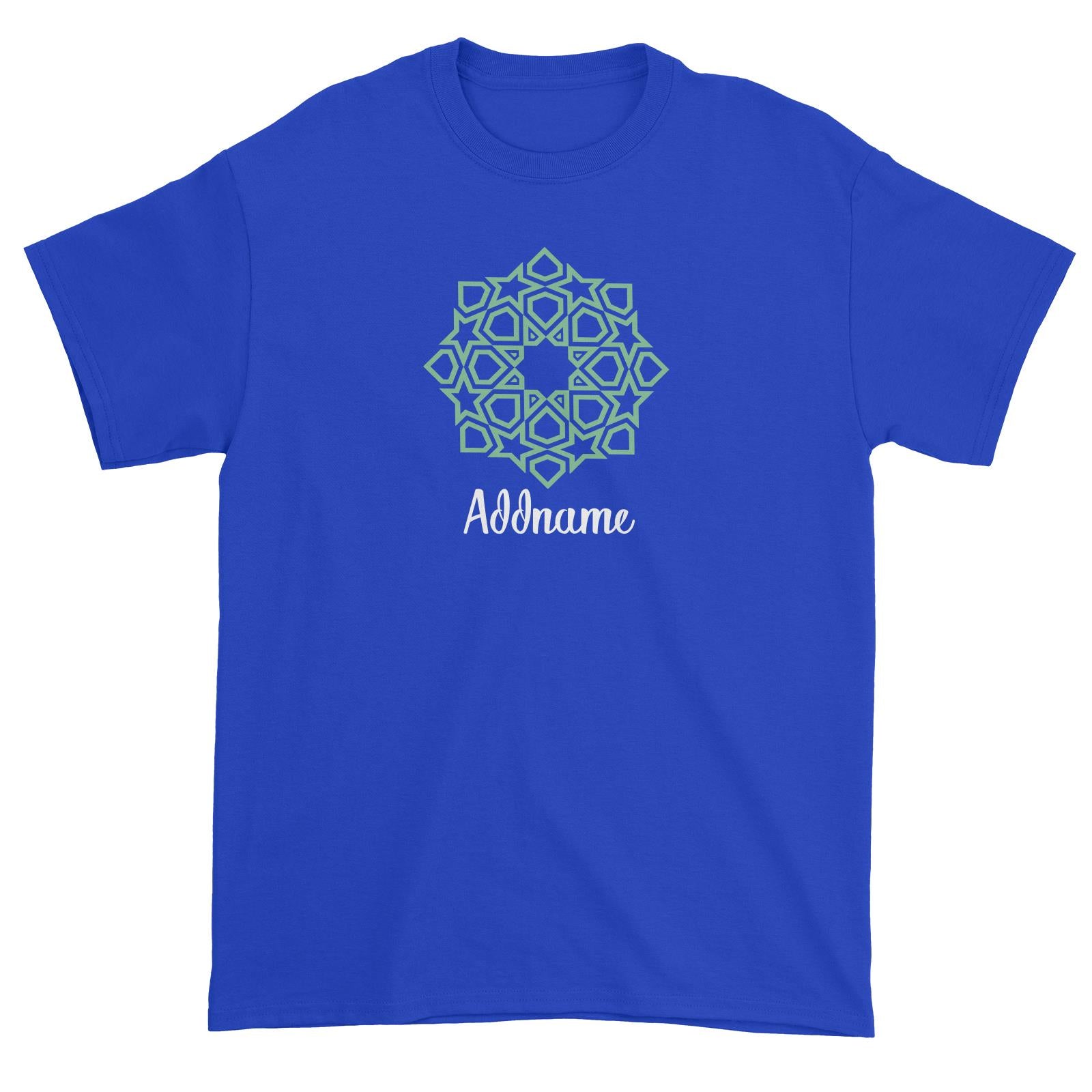 Raya Symbol Green Islamic Geometric Addname Unisex T-Shirt