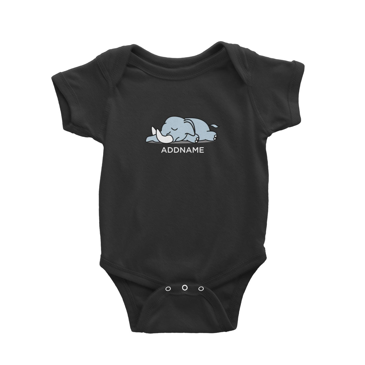Lazy Elephant Addname Baby Romper