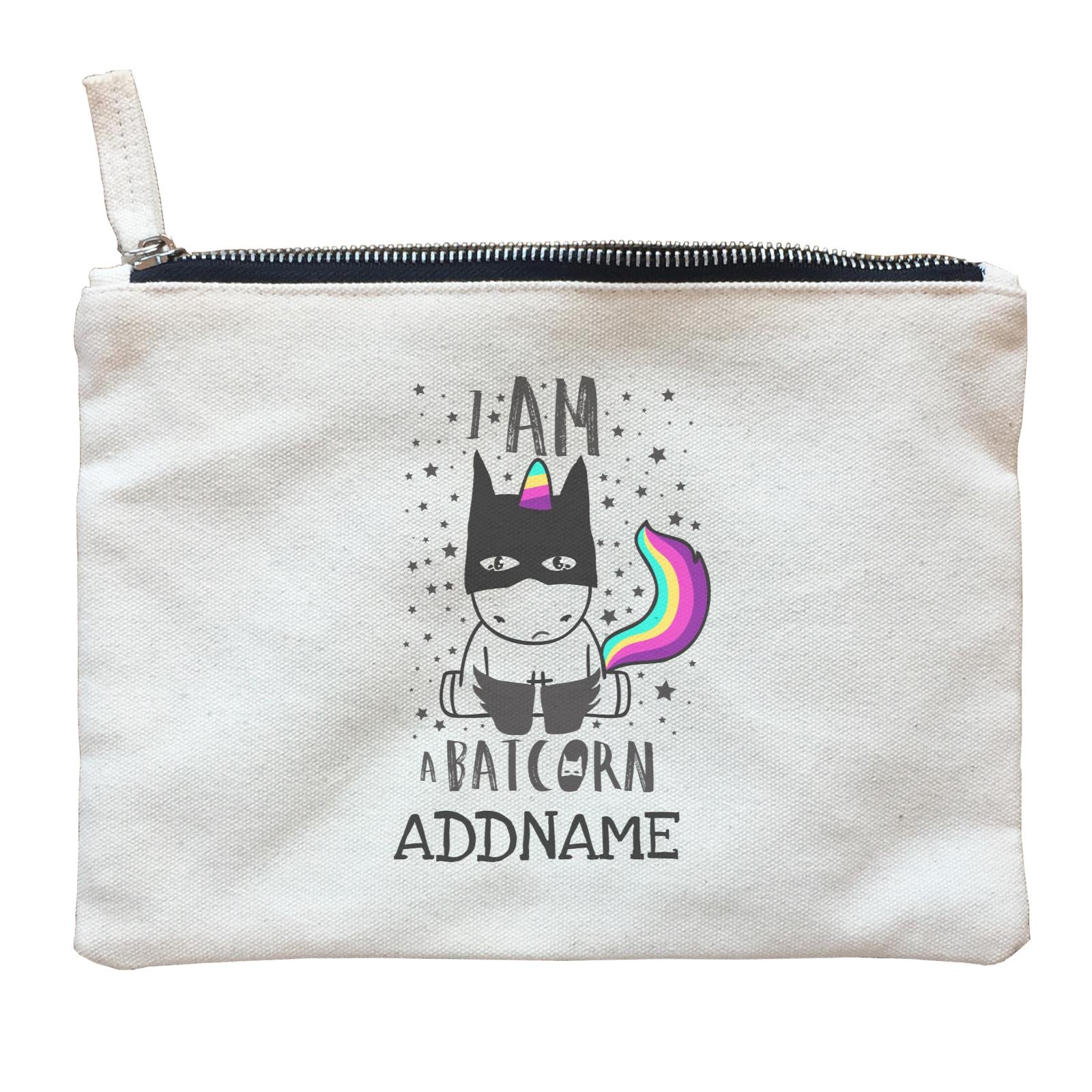 I Am A Batcorn Addname Zipper Pouch