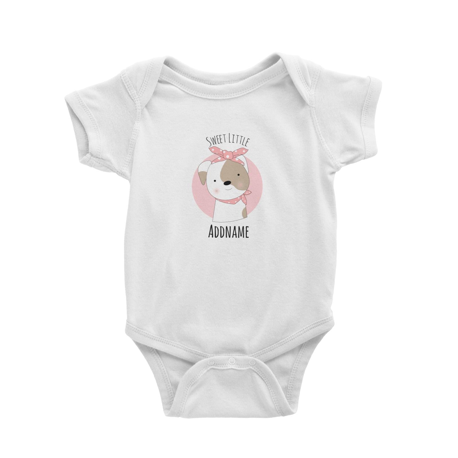 Sweet Animals Sketches Dog Sweet Little Addname Baby Romper