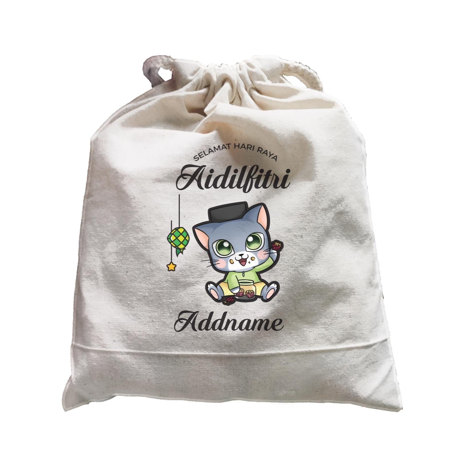 Raya Cute Animals Baby Boy Cat Wishes Selamat Hari Raya Aidilfitri Satchel