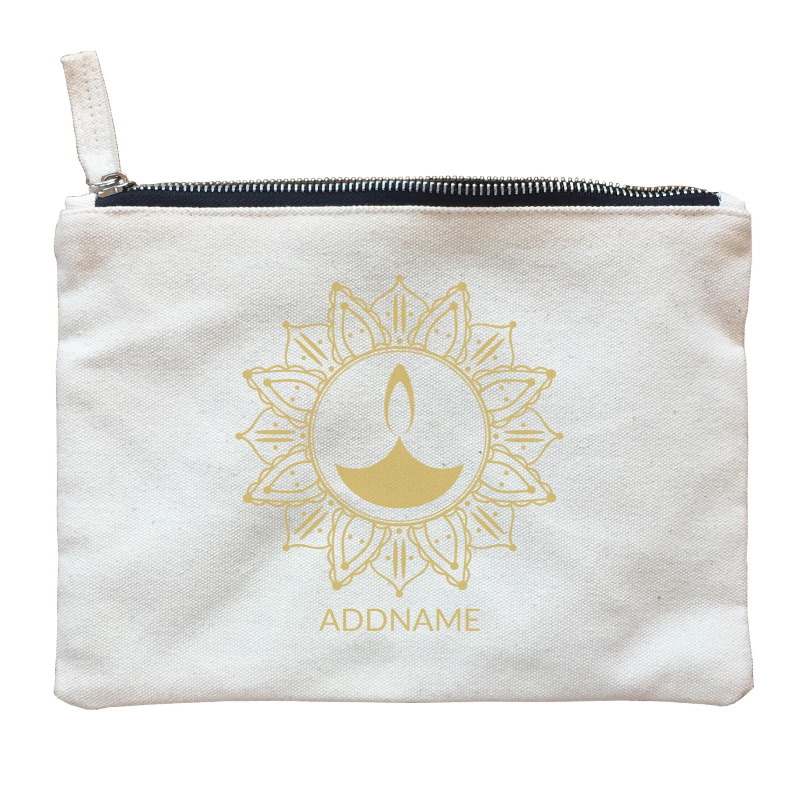 Ornamental Diyas Decorative Addname Zipper Pouch