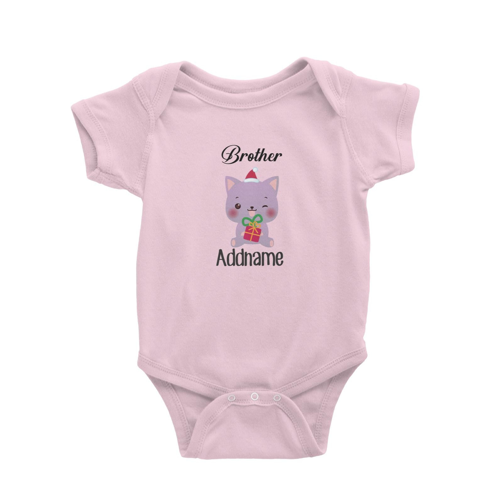 Christmas Cute Animal Series Brother Cat Baby Romper