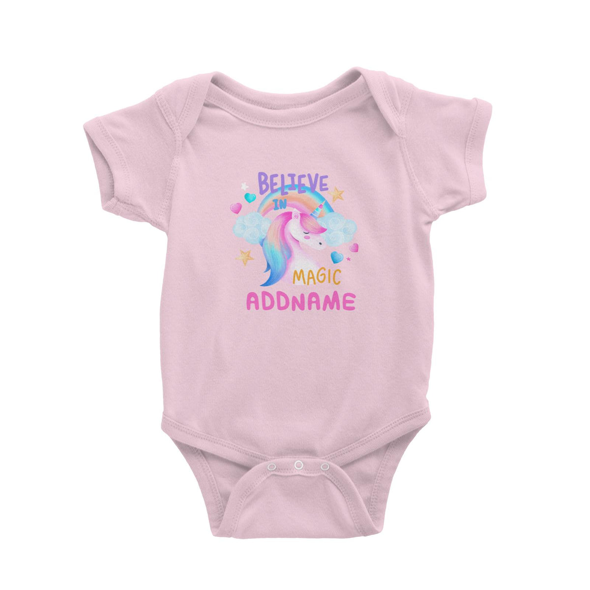 Children's Day Gift Series Believe In Magic Unicorn Addname Baby Romper
