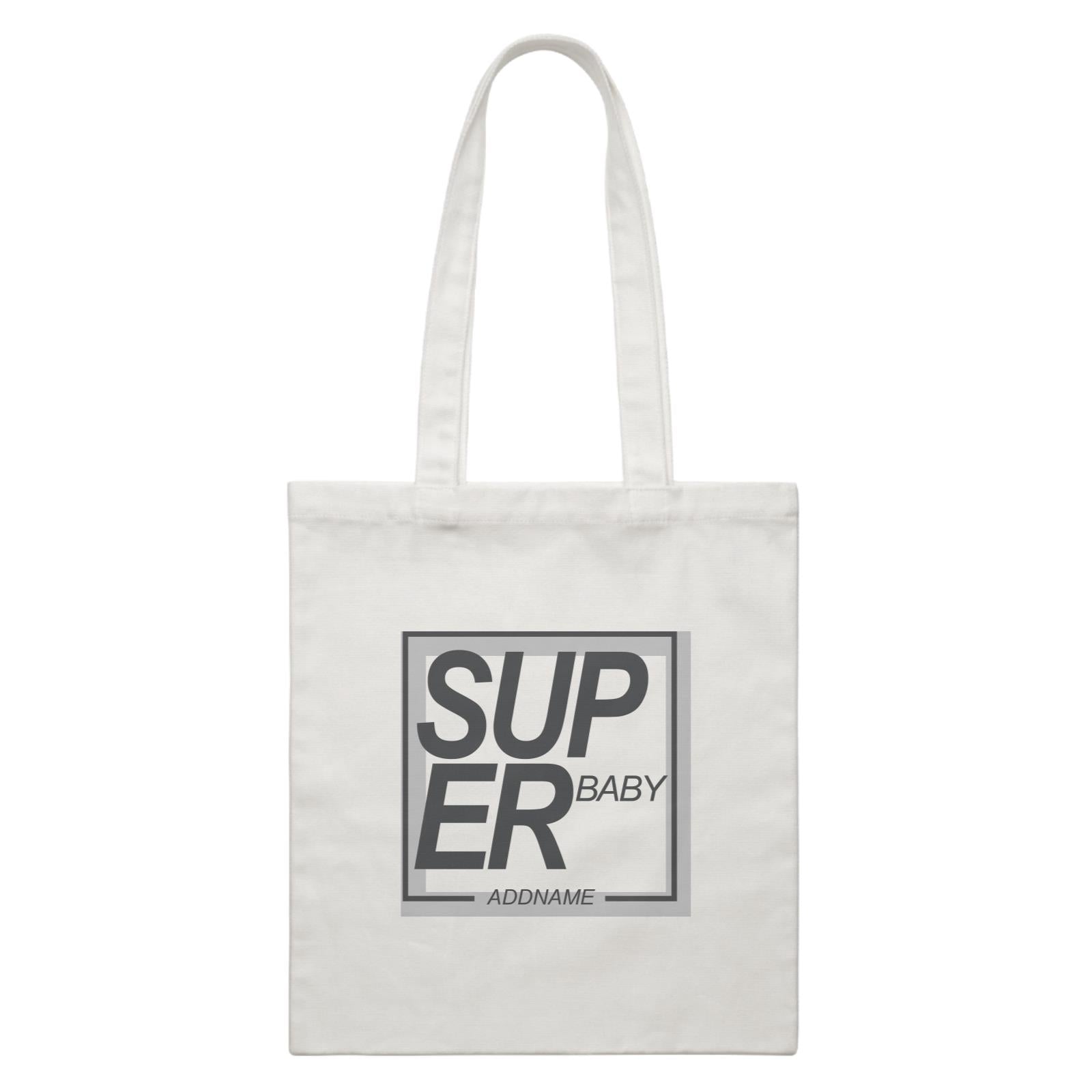 Super Box Family Super Baby Addname White Canvas Bag