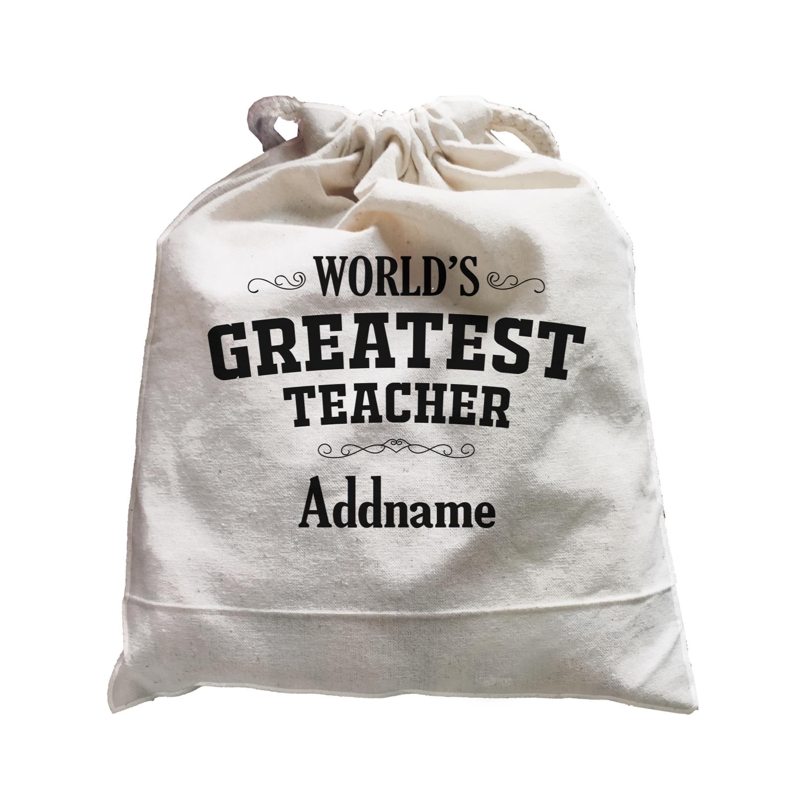 Great Teachers World's Greatest Teacher Addname Satchel