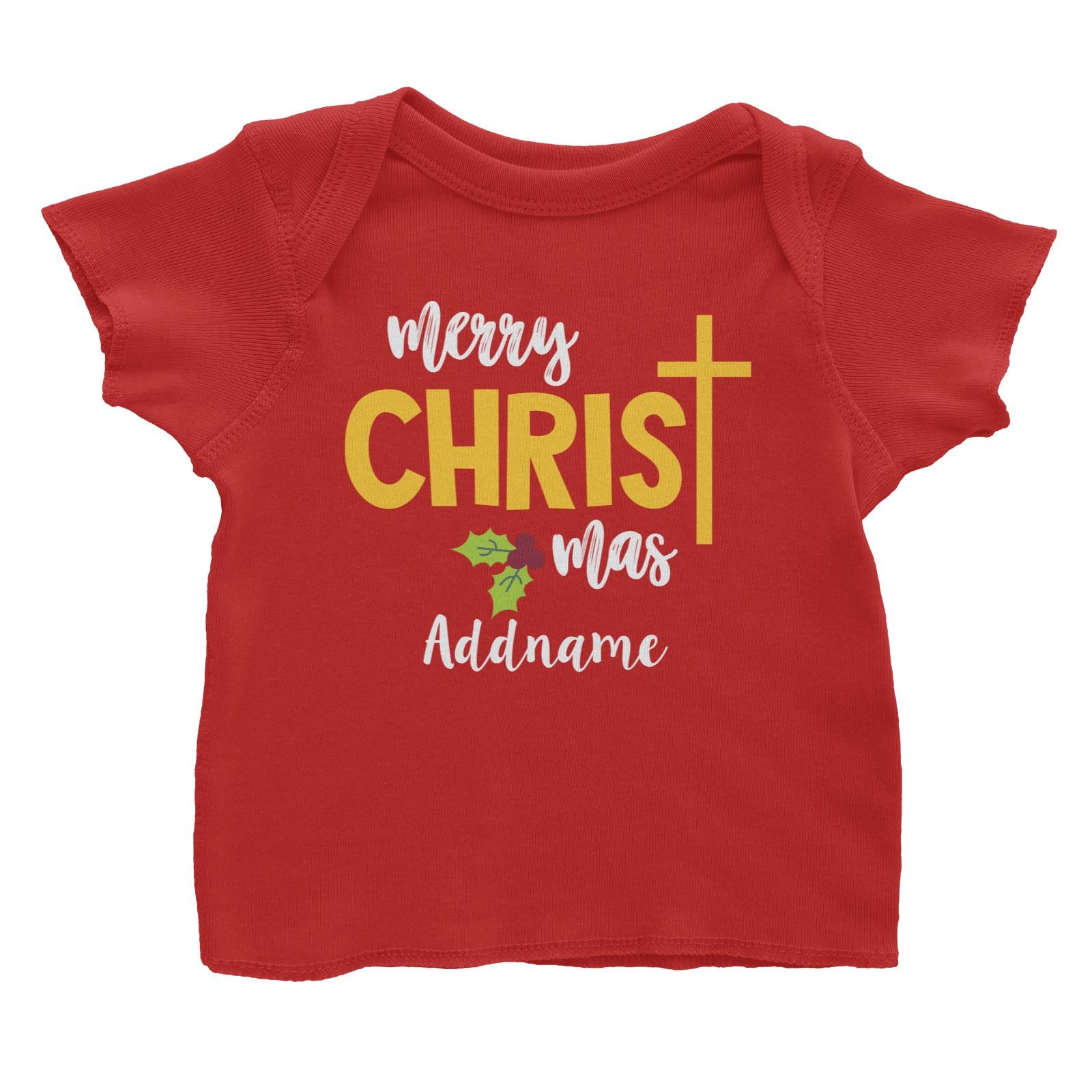 Xmas Merry Christmas with Cross Baby T-Shirt